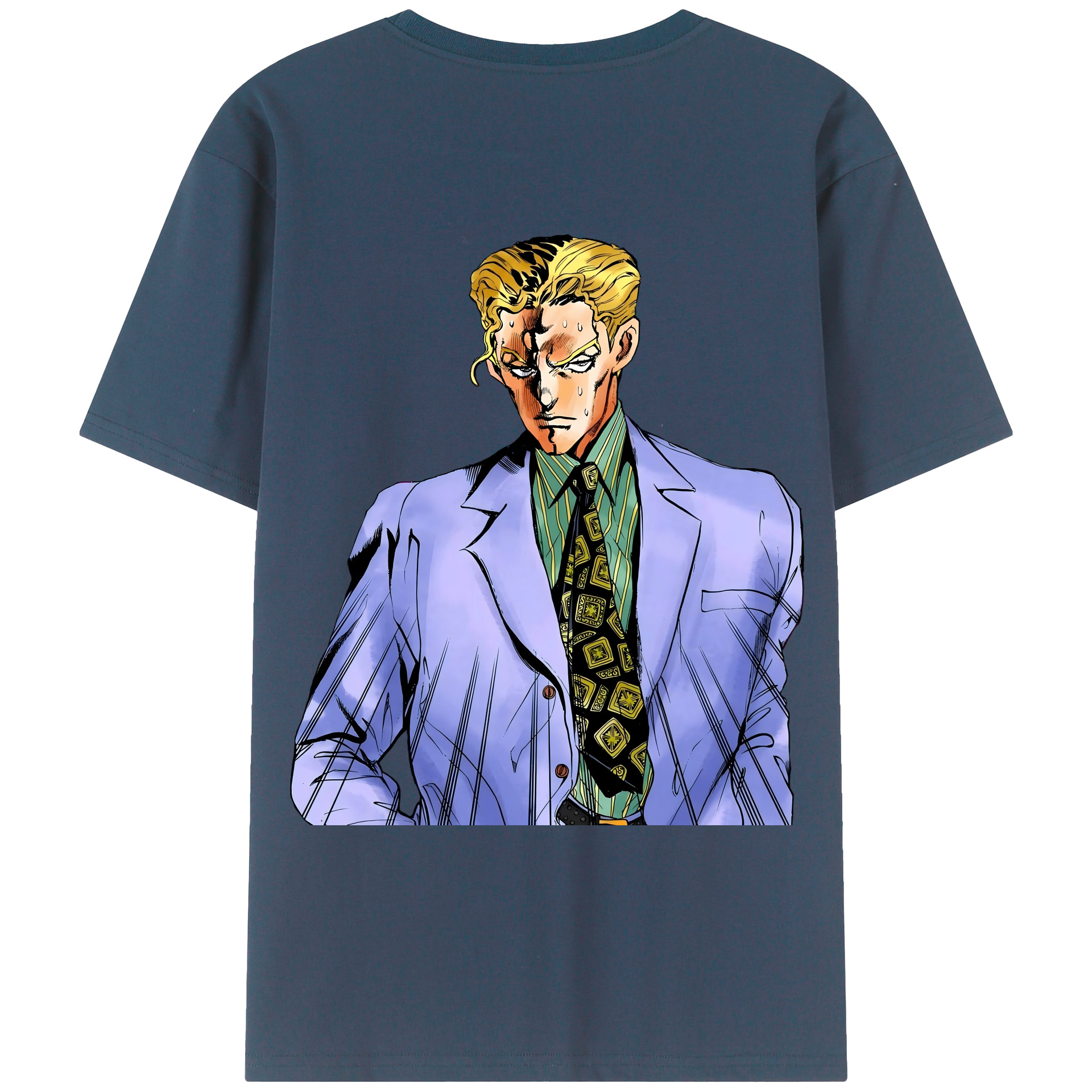 （画像用） ジョジョの奇妙な冒険 きら よしかげ JoJo's Bizarre Adventure Kira Yoshikage レディース半袖Tシャツ(バックプリント)