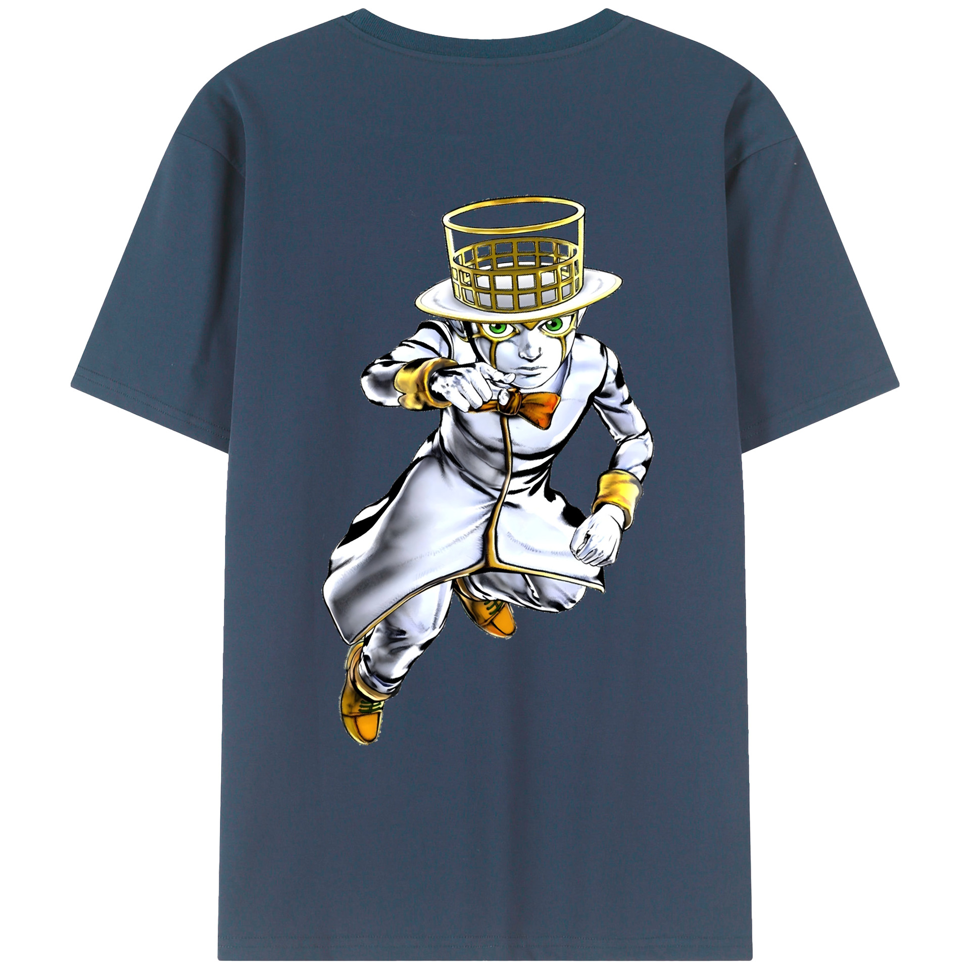 （画像用） ジョジョの奇妙な冒険 岸辺 露伴（きしべ ろはん） JoJo's Bizarre Adventure Rohan Kishibe レディース半袖Tシャツ(バックプリント)
