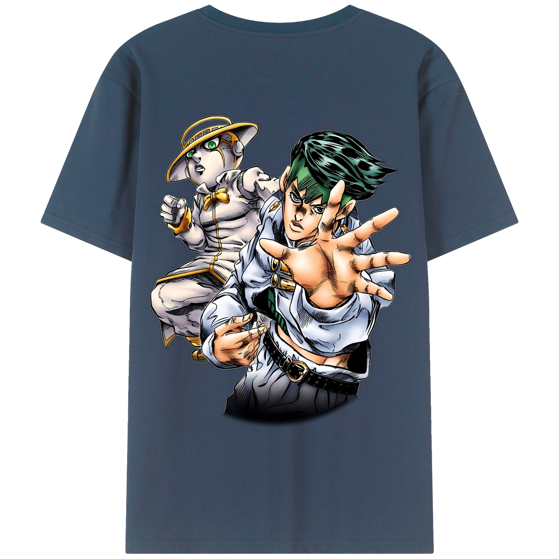 （画像用） ジョジョの奇妙な冒険 岸辺 露伴（きしべ ろはん） JoJo's Bizarre Adventure Rohan Kishibe レディース半袖Tシャツ(バックプリント)