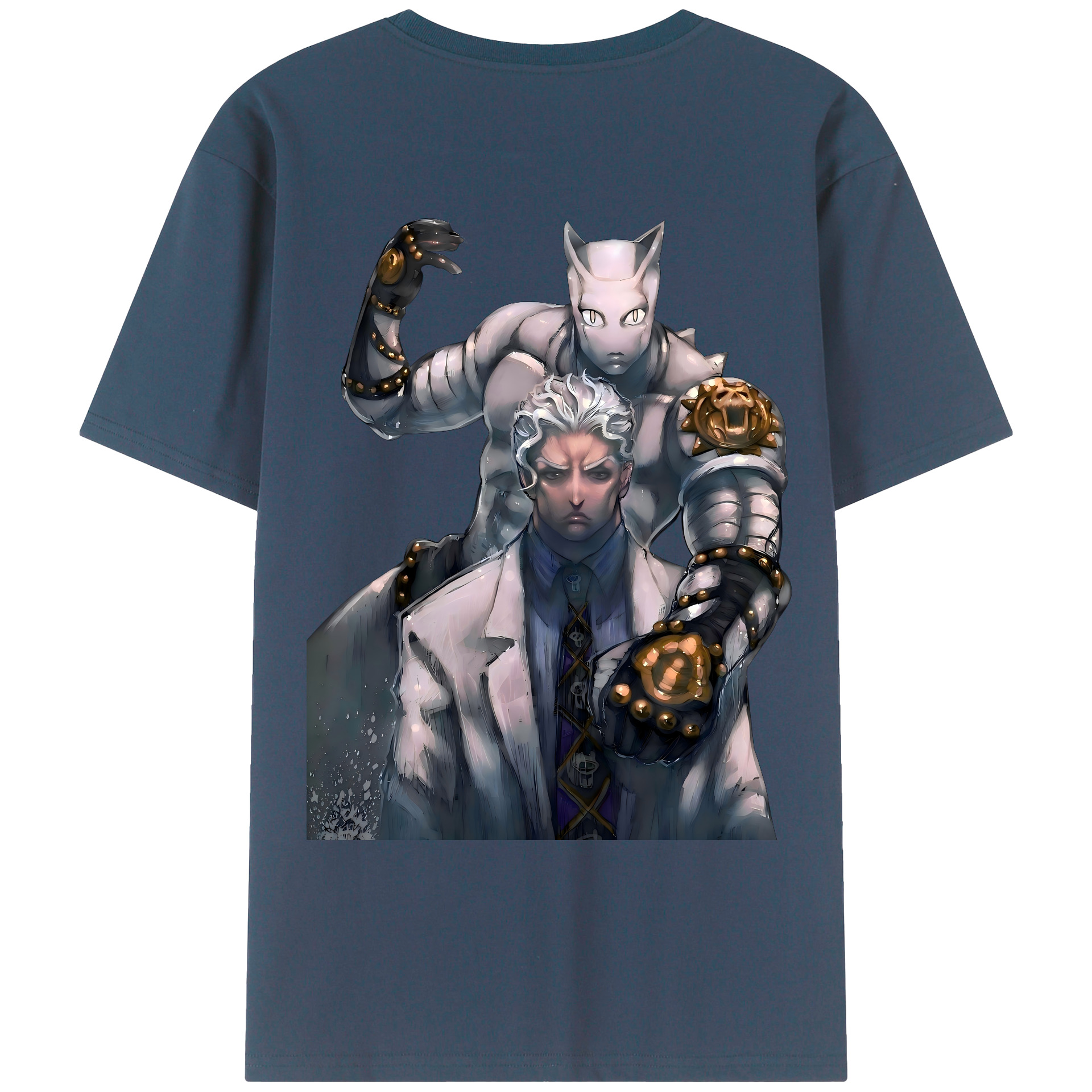 （画像用） ジョジョの奇妙な冒険 きら よしかげ JoJo's Bizarre Adventure Kira Yoshikage レディース半袖Tシャツ(バックプリント)