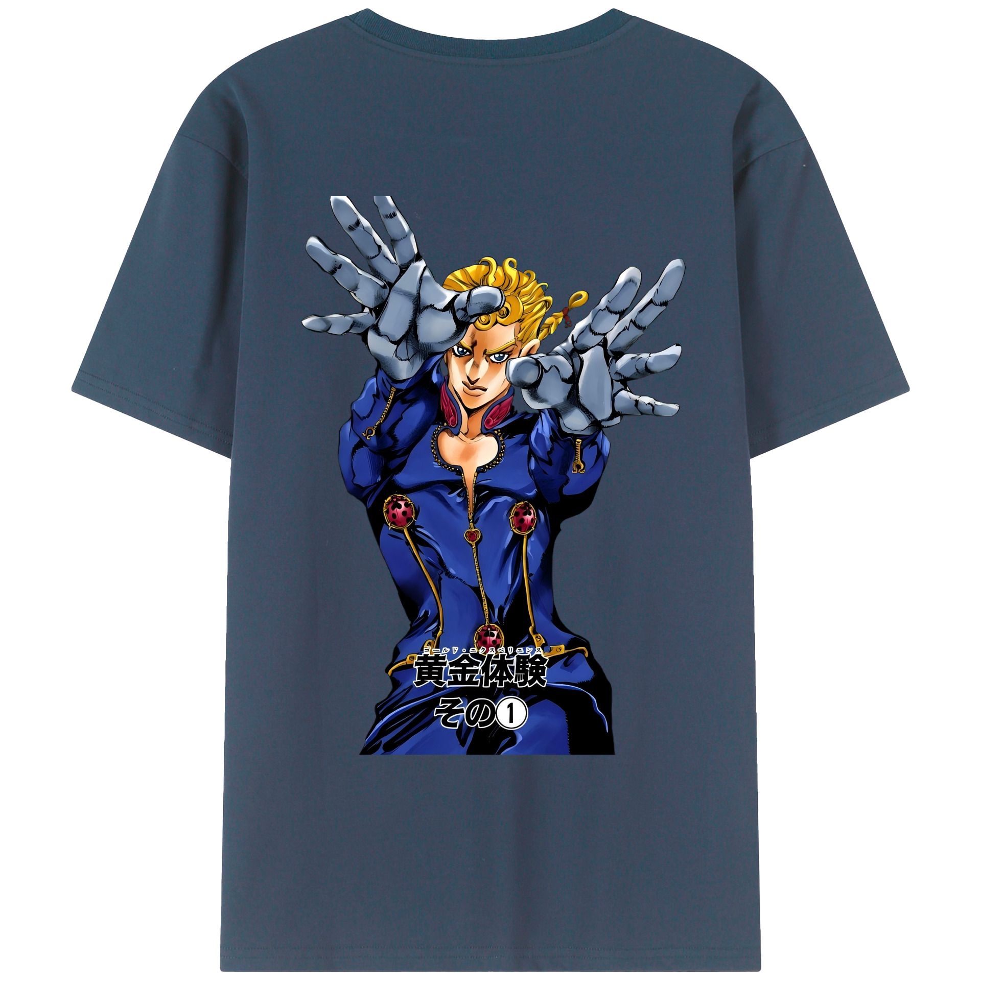 （画像用） ジョジョの奇妙な冒険 ジョルノ?ジョバァーナ JoJo's Bizarre Adventure Giorno Giovanna レディース半袖Tシャツ(バックプリント)