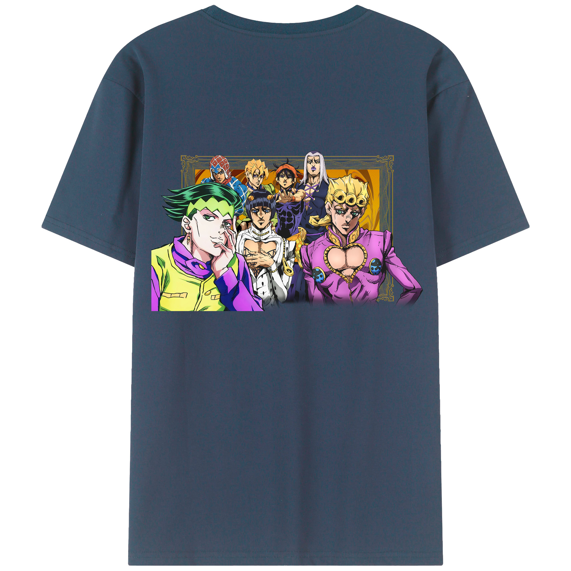 （画像用） ジョジョの奇妙な冒険 ジョルノ?ジョバァーナ JoJo's Bizarre Adventure Giorno Giovanna レディース半袖Tシャツ(バックプリント)