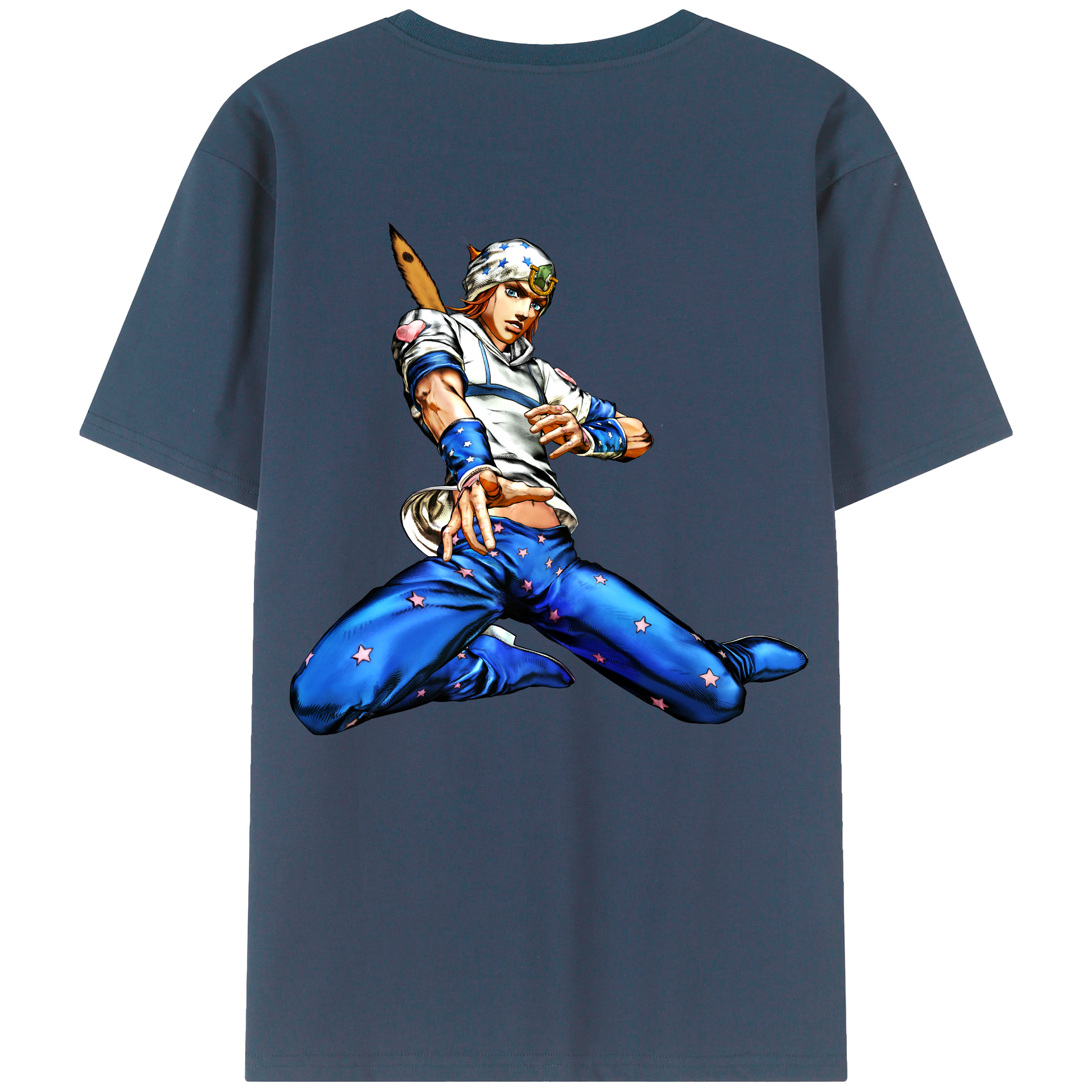 （画像用） ジョジョの奇妙な冒険 ジョナサン?ジョースター JoJo's Bizarre Adventure Jonathan Joestar レディース半袖Tシャツ(バックプリント)