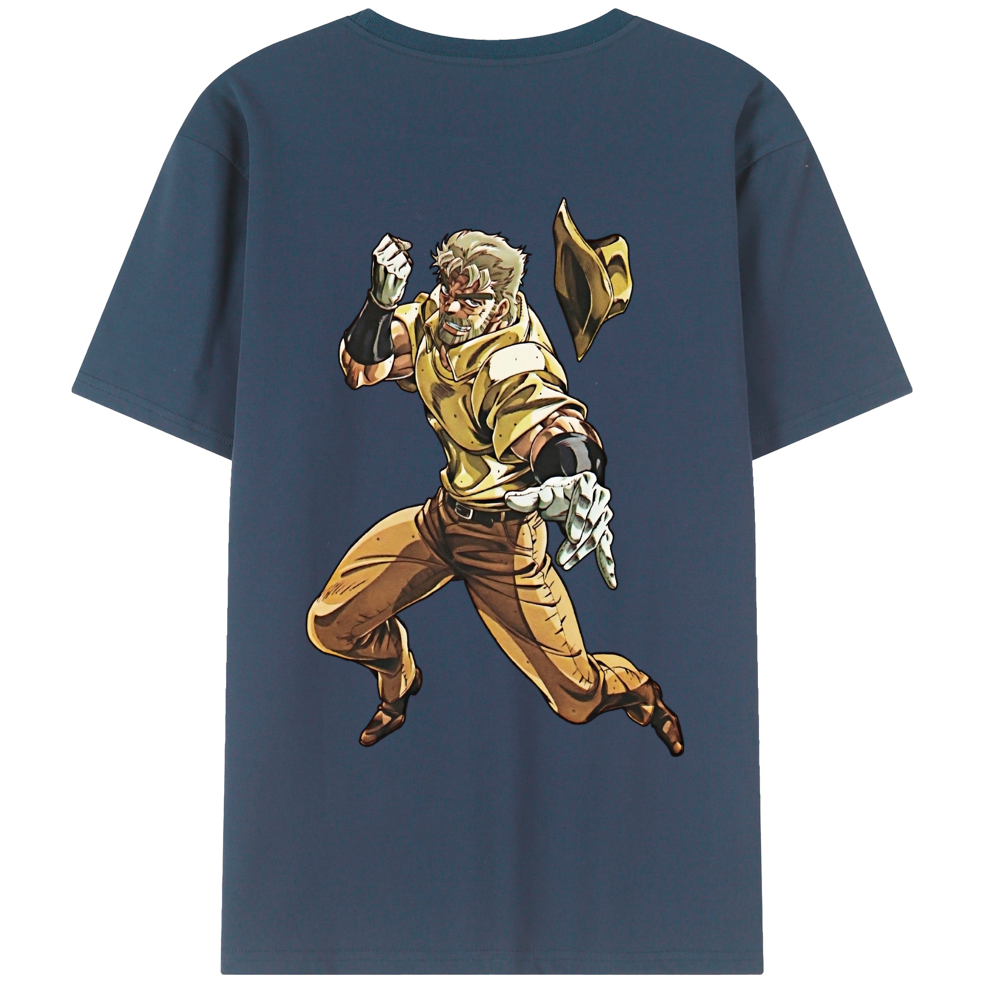 （画像用） ジョジョの奇妙な冒険 ジョセフ?ジョースター JoJo's Bizarre Adventure Joseph Joestar レディース半袖Tシャツ(バックプリント)