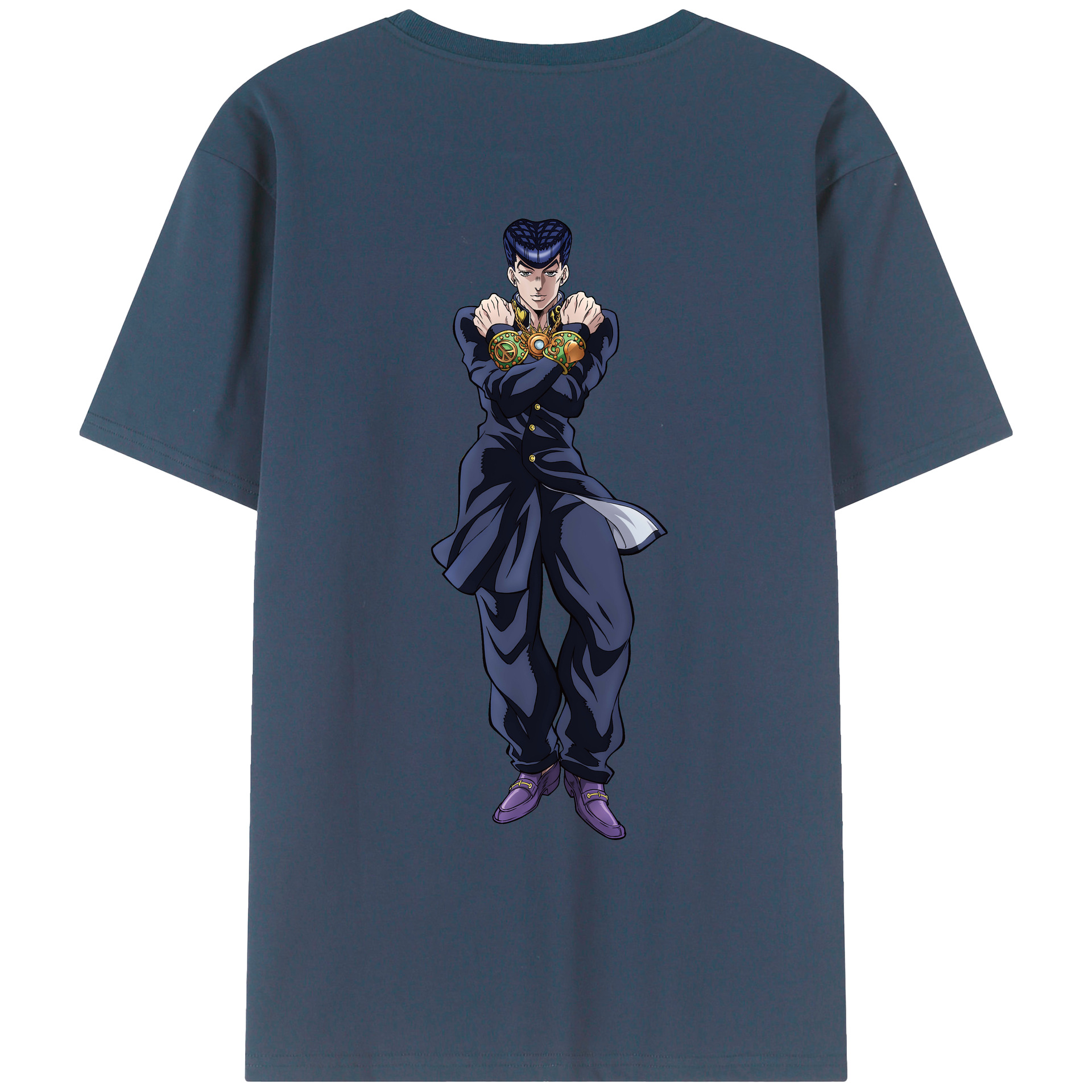 （画像用） ジョジョの奇妙な冒険 ひがしかた じょうすけ JoJo's Bizarre Adventure Higashikata Josuke レディース半袖Tシャツ(バックプリント)
