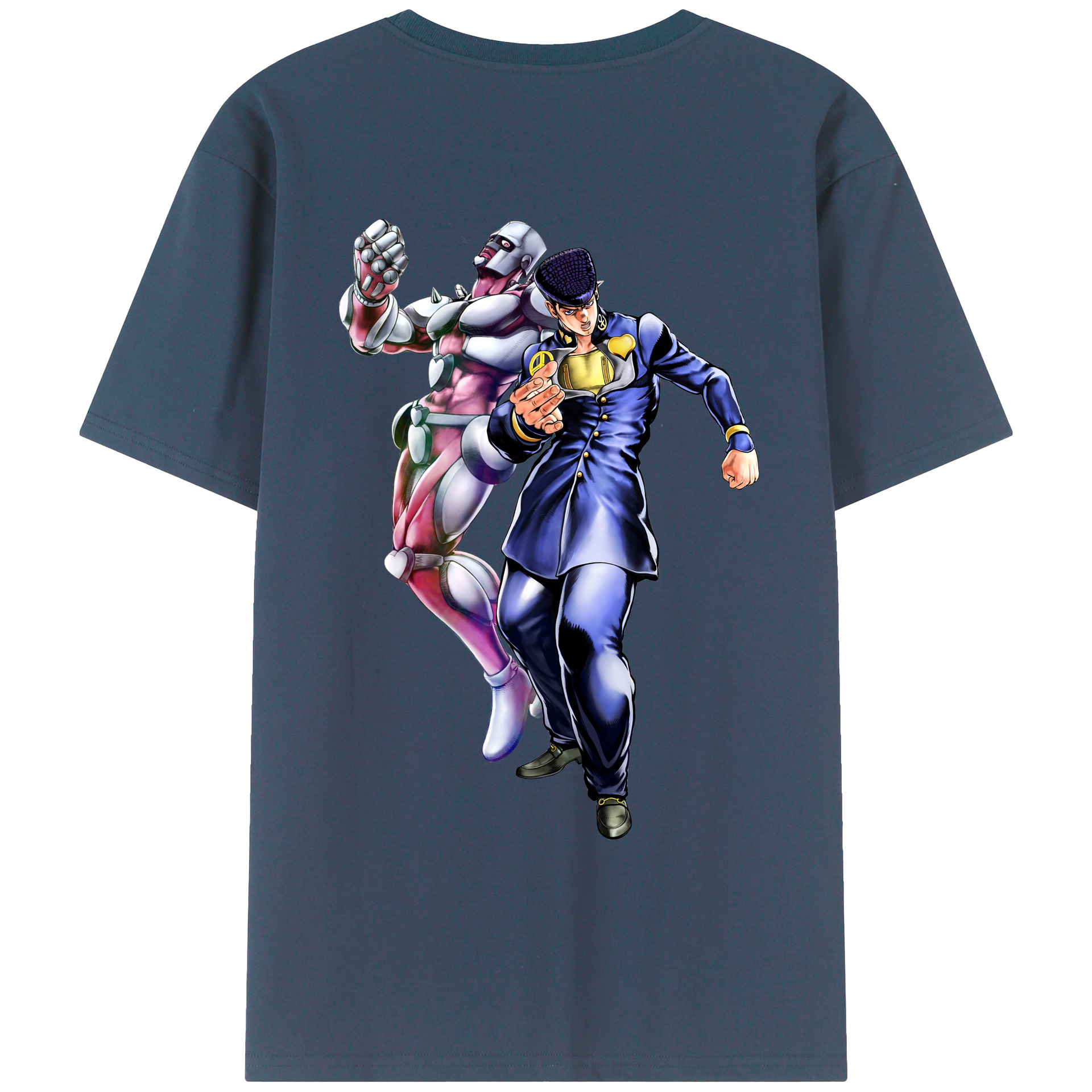 （画像用） ジョジョの奇妙な冒険 ひがしかた じょうすけ JoJo's Bizarre Adventure Higashikata Josuke レディース半袖Tシャツ(バックプリント)