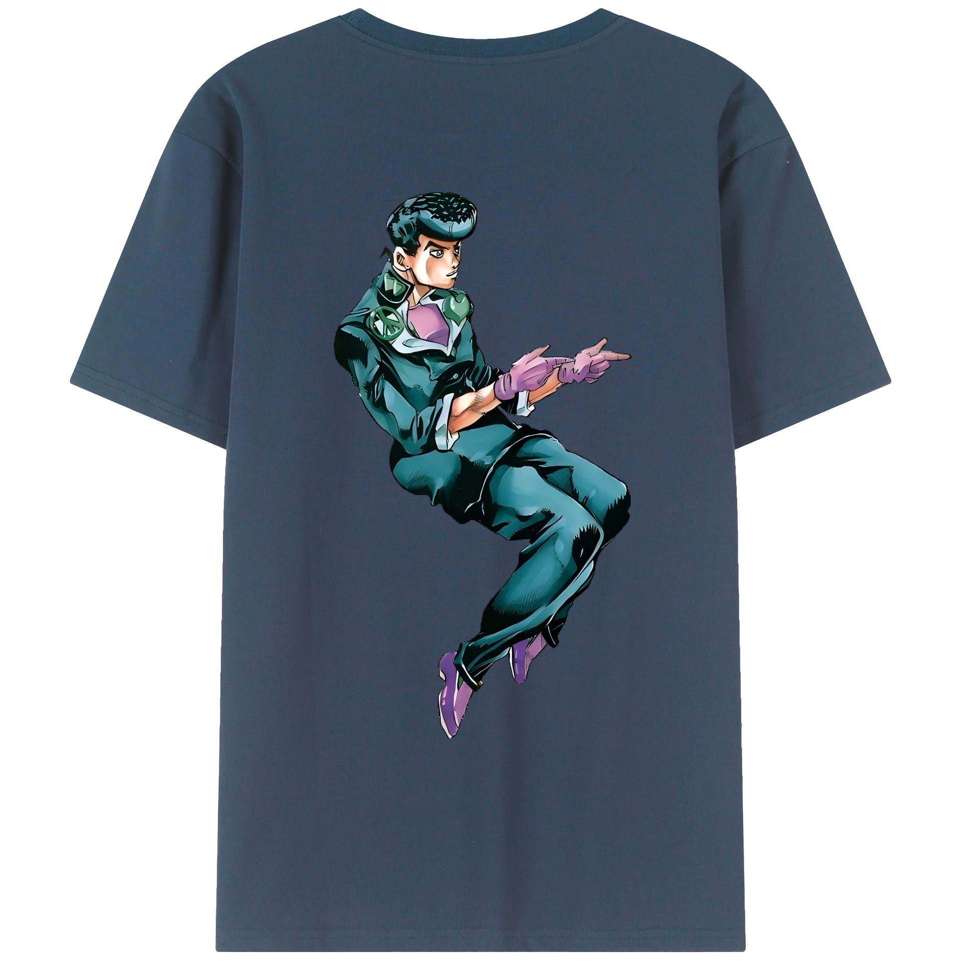 （画像用） ジョジョの奇妙な冒険 ひがしかた じょうすけ JoJo's Bizarre Adventure Higashikata Josuke レディース半袖Tシャツ(バックプリント)