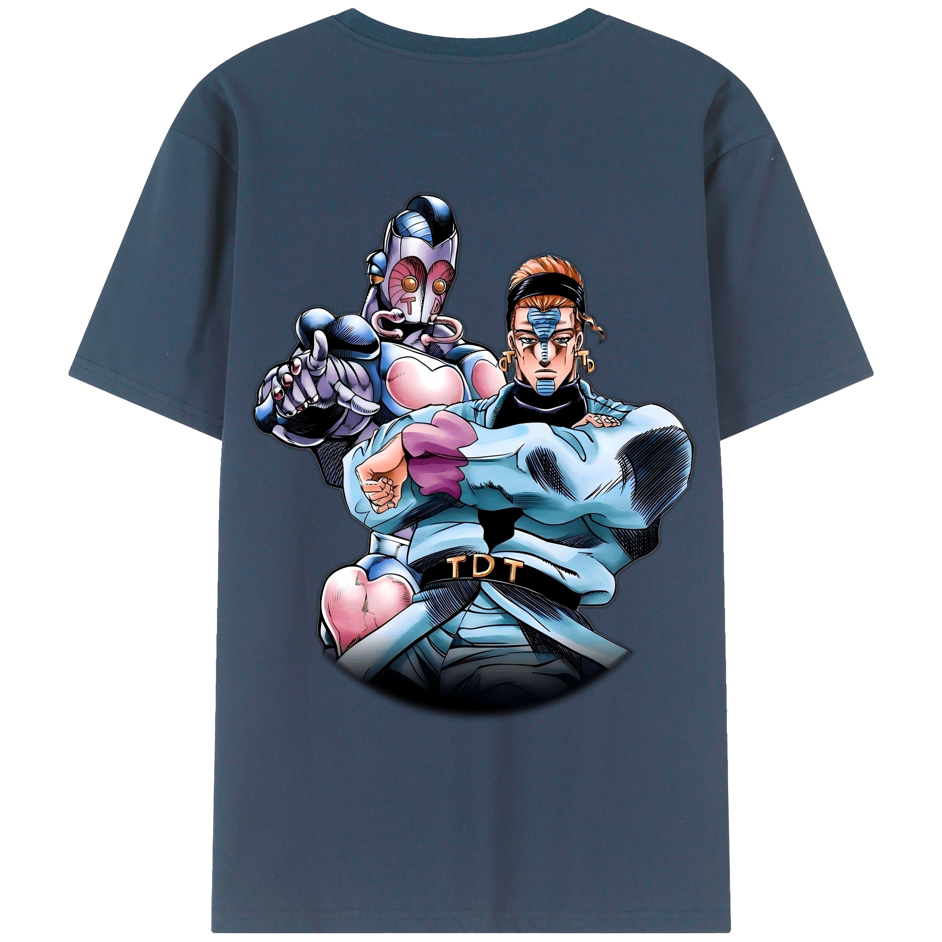 （画像用） ジョジョの奇妙な冒険 ひがしかた じょうすけ JoJo's Bizarre Adventure Higashikata Josuke レディース半袖Tシャツ(バックプリント)