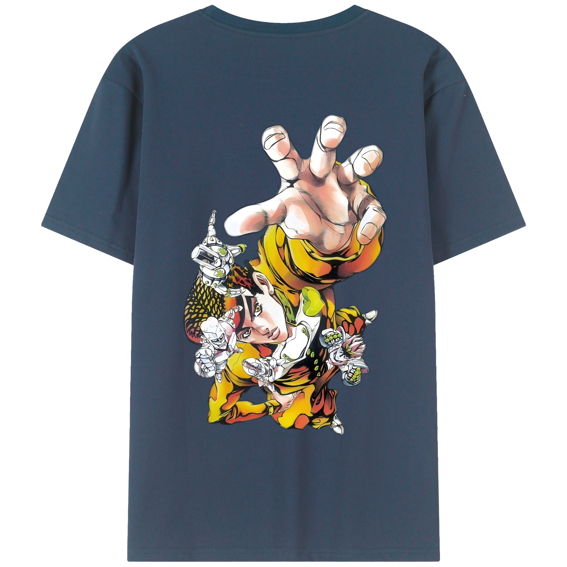 （画像用） ジョジョの奇妙な冒険 ひがしかた じょうすけ JoJo's Bizarre Adventure Higashikata Josuke レディース半袖Tシャツ(バックプリント)