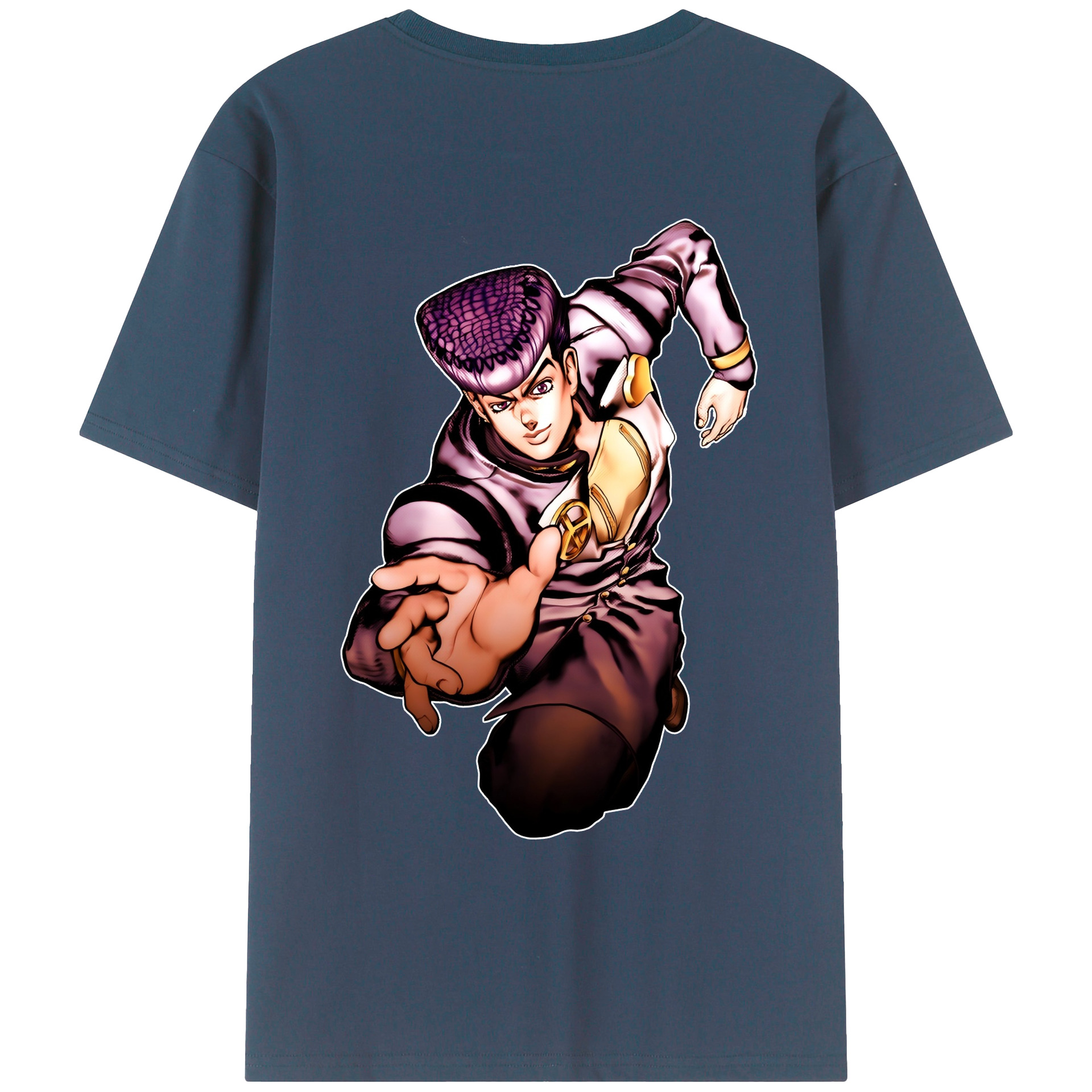 （画像用） ジョジョの奇妙な冒険 ひがしかた じょうすけ JoJo's Bizarre Adventure Higashikata Josuke レディース半袖Tシャツ(バックプリント)