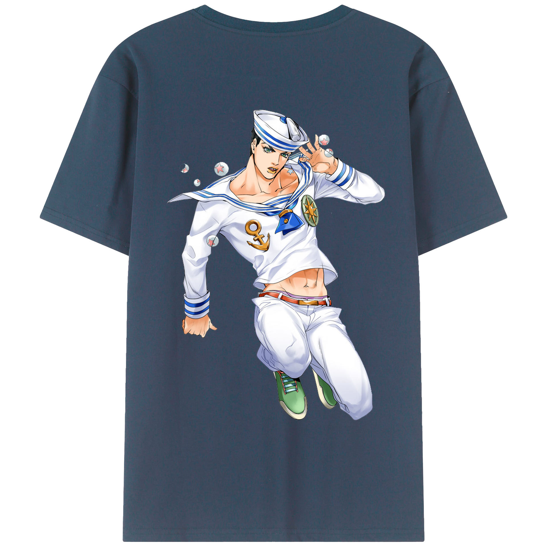 （画像用） ジョジョの奇妙な冒険 東方定助 JoJo's Bizarre Adventure Higashikata Josuke レディース半袖Tシャツ(バックプリント)