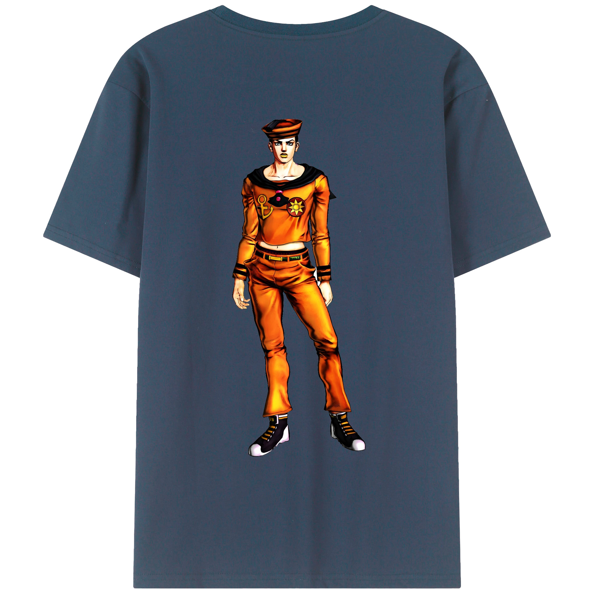 （画像用） ジョジョの奇妙な冒険 東方定助 JoJo's Bizarre Adventure Higashikata Josuke レディース半袖Tシャツ(バックプリント)
