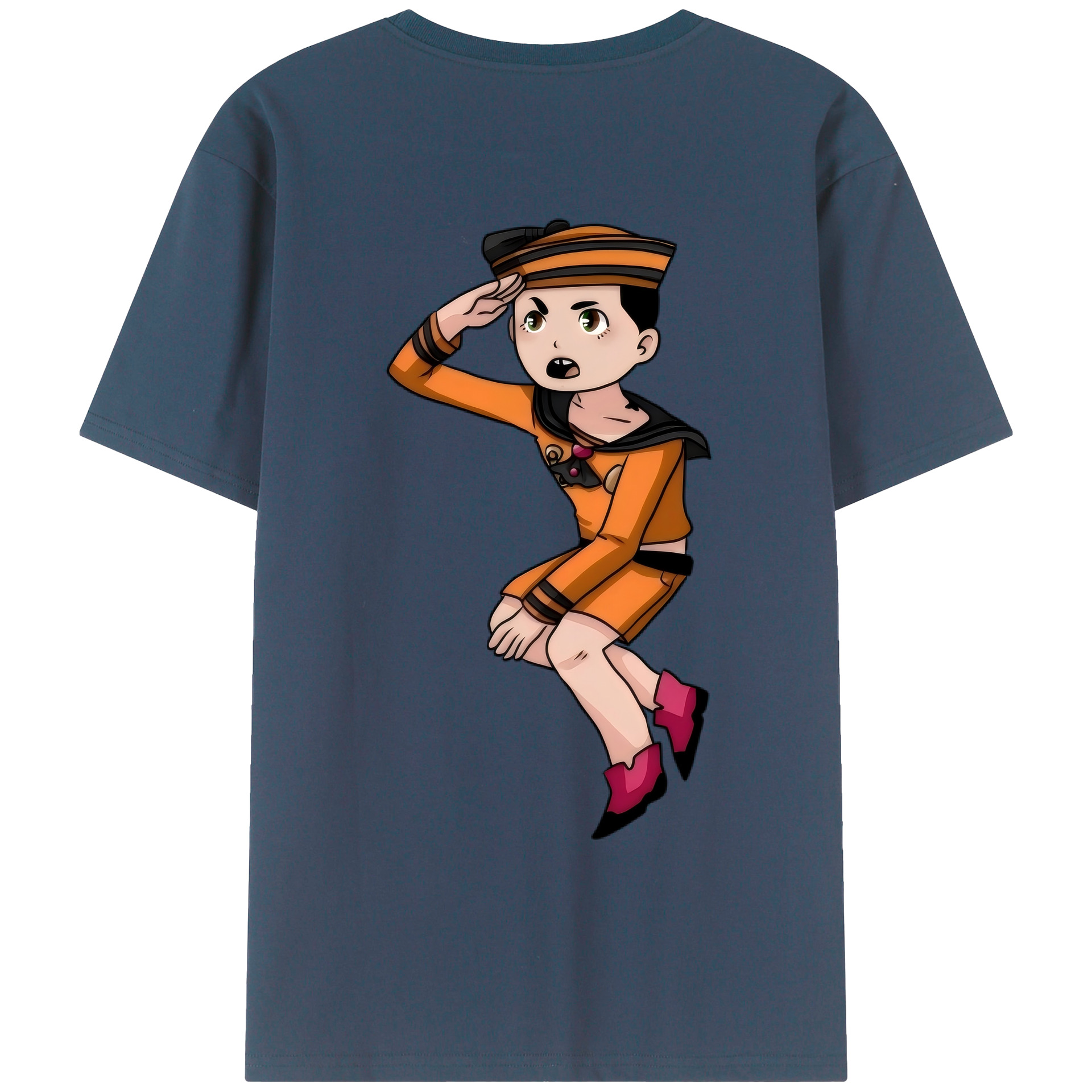（画像用） ジョジョの奇妙な冒険 東方定助 JoJo's Bizarre Adventure Higashikata Josuke レディース半袖Tシャツ(バックプリント)