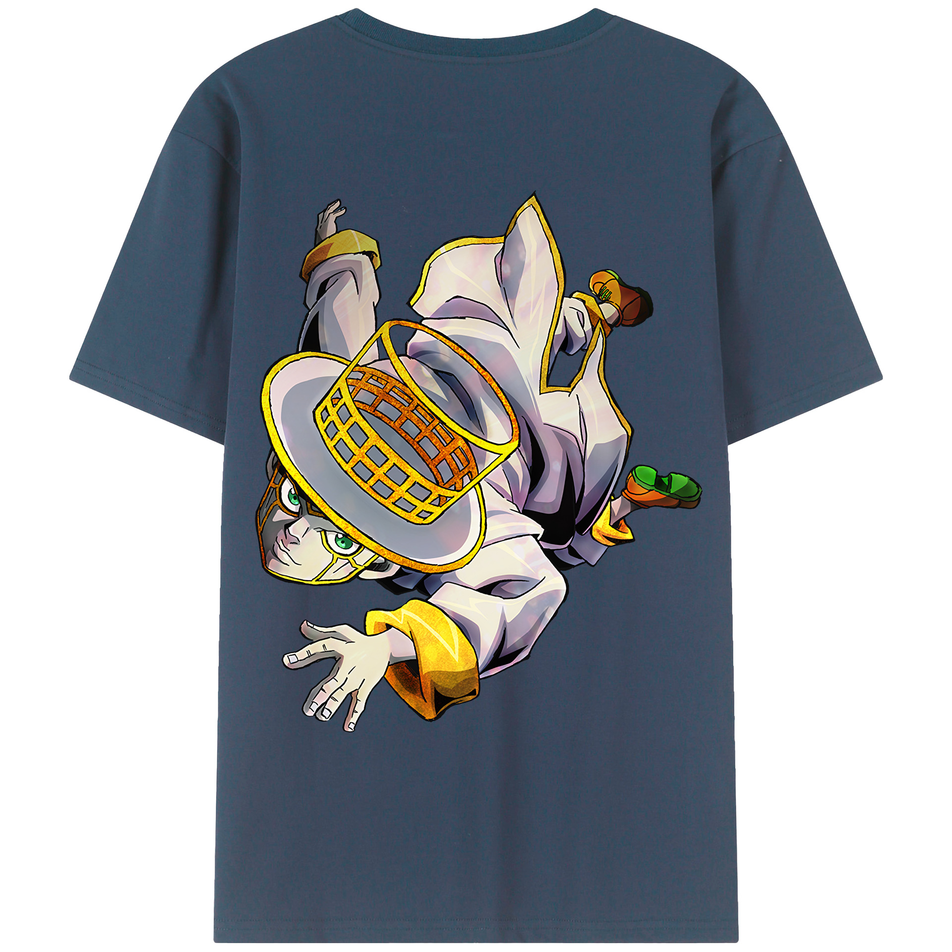 （画像用） ジョジョの奇妙な冒険 岸辺 露伴（きしべ ろはん） JoJo's Bizarre Adventure Rohan Kishibe レディース半袖Tシャツ(バックプリント)