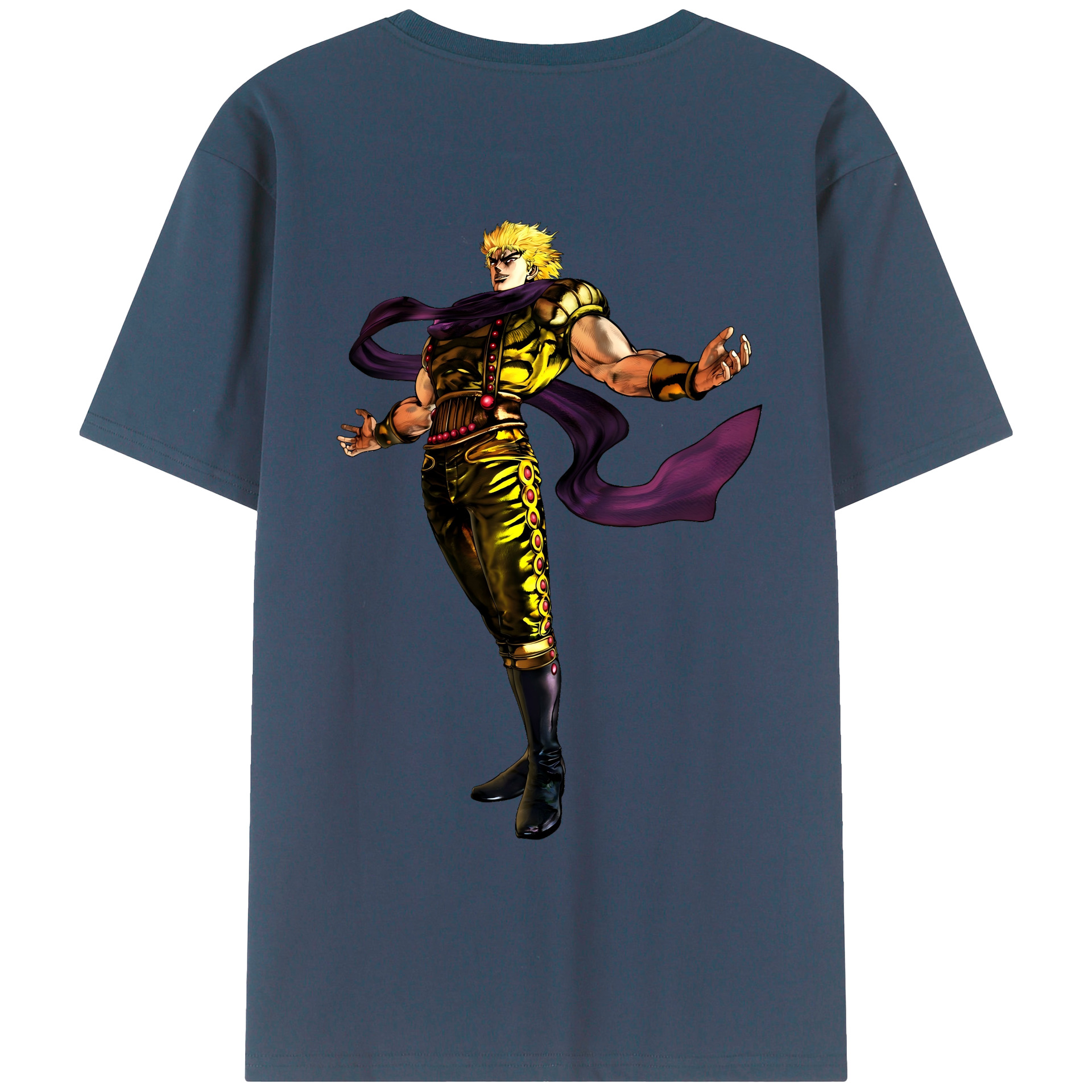 （画像用） ジョジョの奇妙な冒険 ディオ?ブランドー JoJo's Bizarre Adventure Dio Brando レディース半袖Tシャツ(バックプリント)