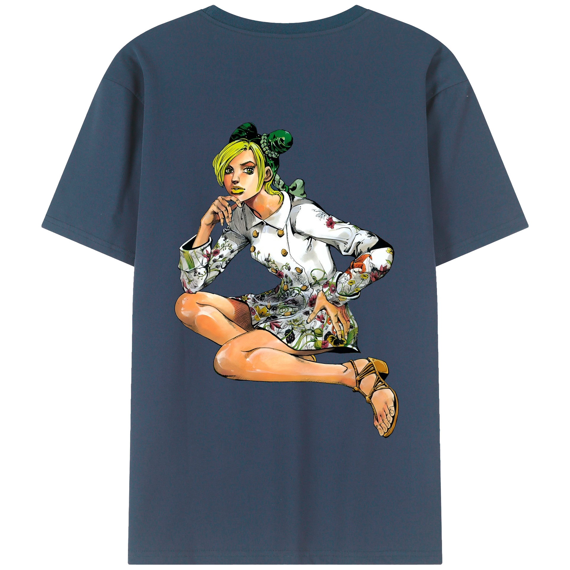 （画像用） "ジョジョの奇妙な冒険 くうじょう ジョリーン JoJo's Bizarre Adventure Jolyne Cujoh " レディース半袖Tシャツ(バックプリント)