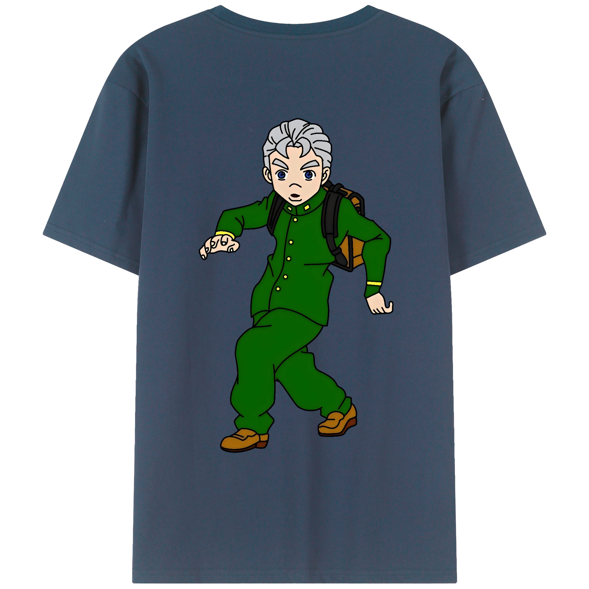 （画像用） ジョジョの奇妙な冒険 広瀨康一 JoJo's Bizarre Adventure Hirose Koichi レディース半袖Tシャツ(バックプリント)