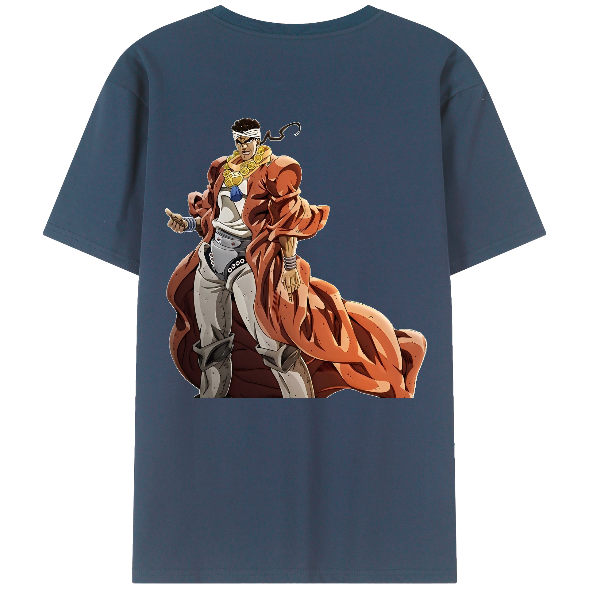（画像用） ジョジョの奇妙な冒険 ムハンマド?アブドゥル JoJo's Bizarre Adventure Muhammad Avdol レディース半袖Tシャツ(バックプリント)