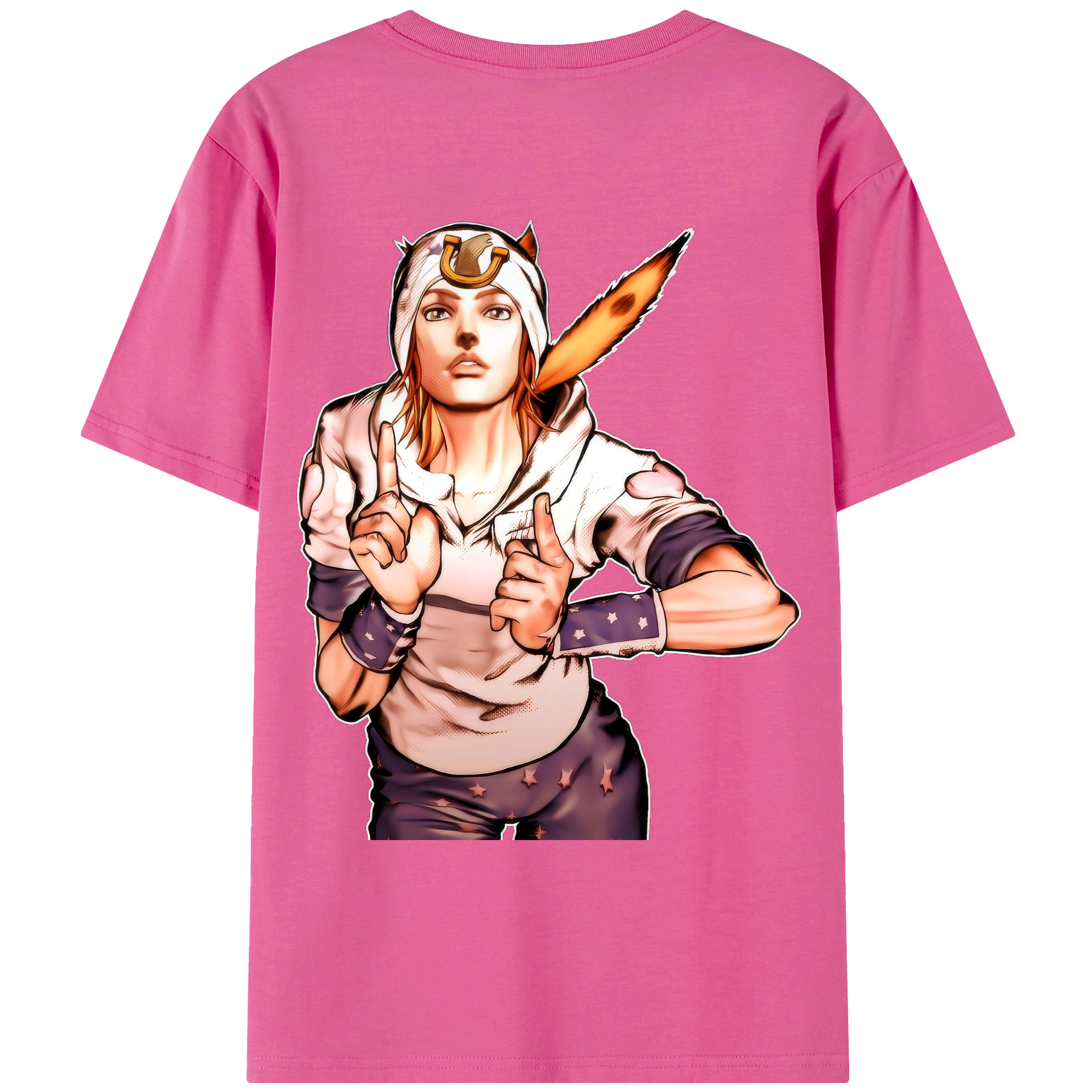 （画像用） ジョジョの奇妙な冒険 ジョナサン?ジョースター JoJo's Bizarre Adventure Jonathan Joestar レディース半袖Tシャツ(バックプリント)