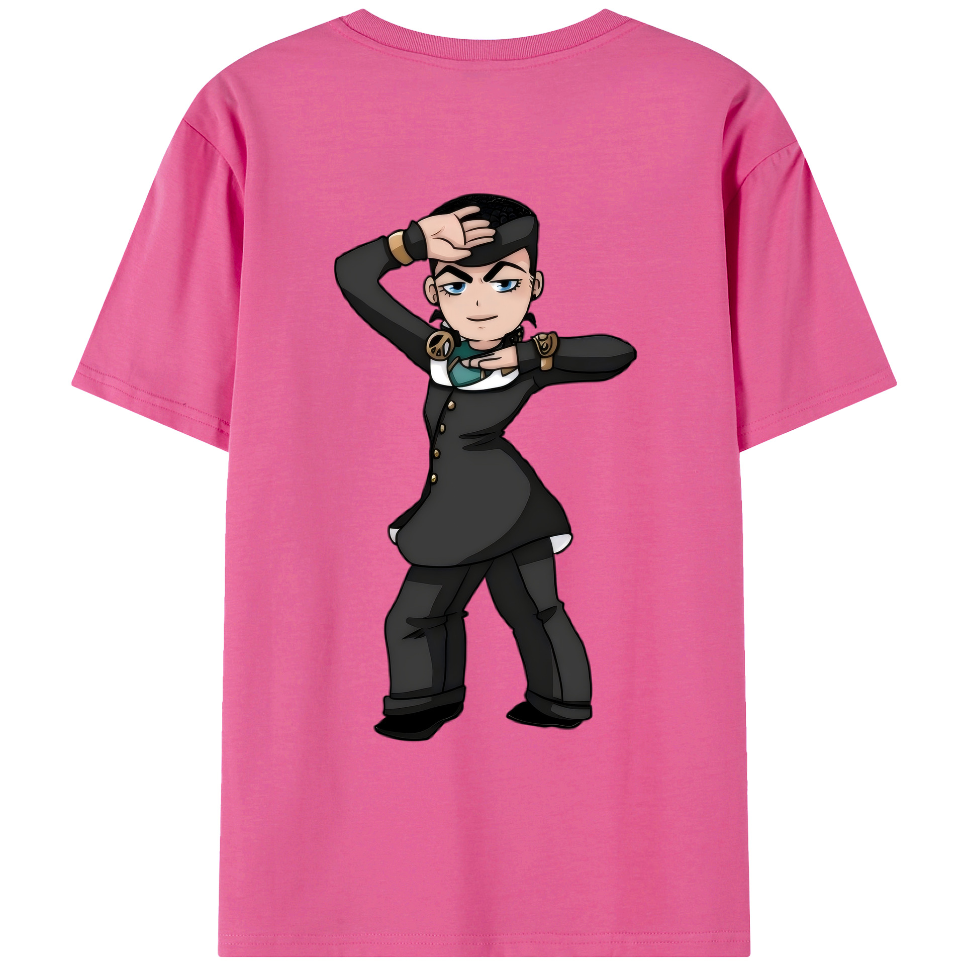 （画像用） ジョジョの奇妙な冒険 ひがしかた じょうすけ JoJo's Bizarre Adventure Higashikata Josuke レディース半袖Tシャツ(バックプリント)