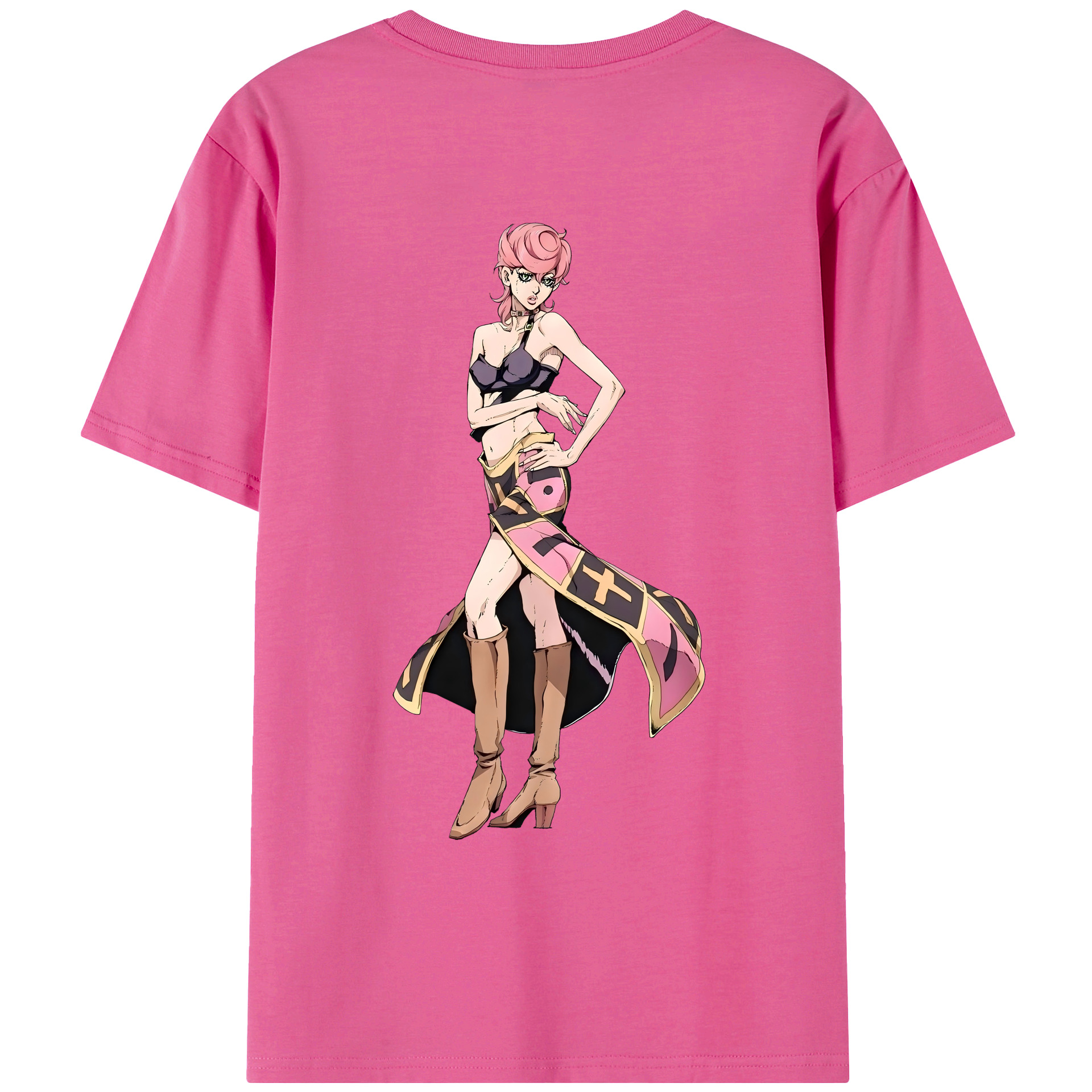 （画像用） ジョジョの奇妙な冒険 トリッシュ?ウナ JoJo's Bizarre Adventure Trish Una レディース半袖Tシャツ(バックプリント)