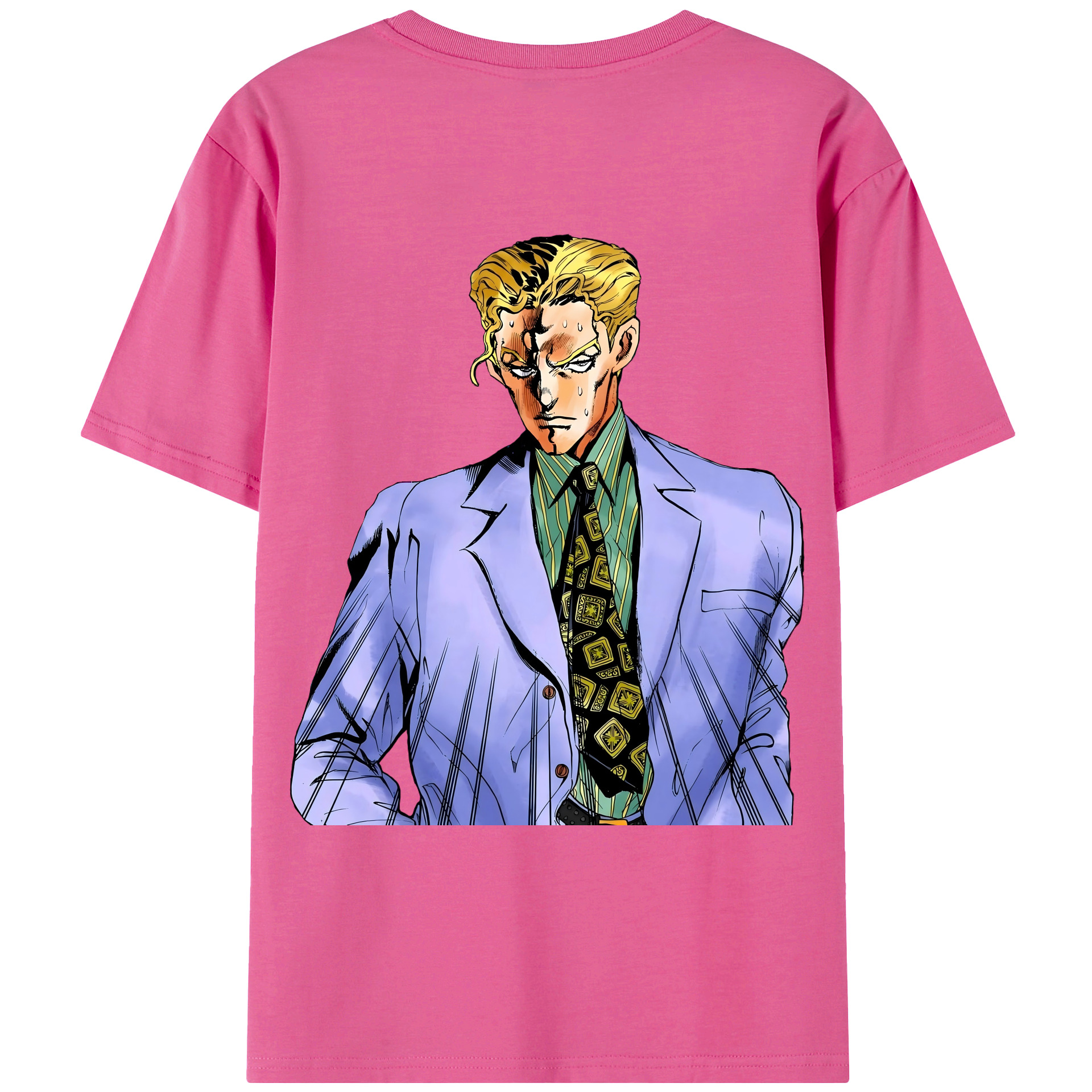 （画像用） ジョジョの奇妙な冒険 きら よしかげ JoJo's Bizarre Adventure Kira Yoshikage レディース半袖Tシャツ(バックプリント)