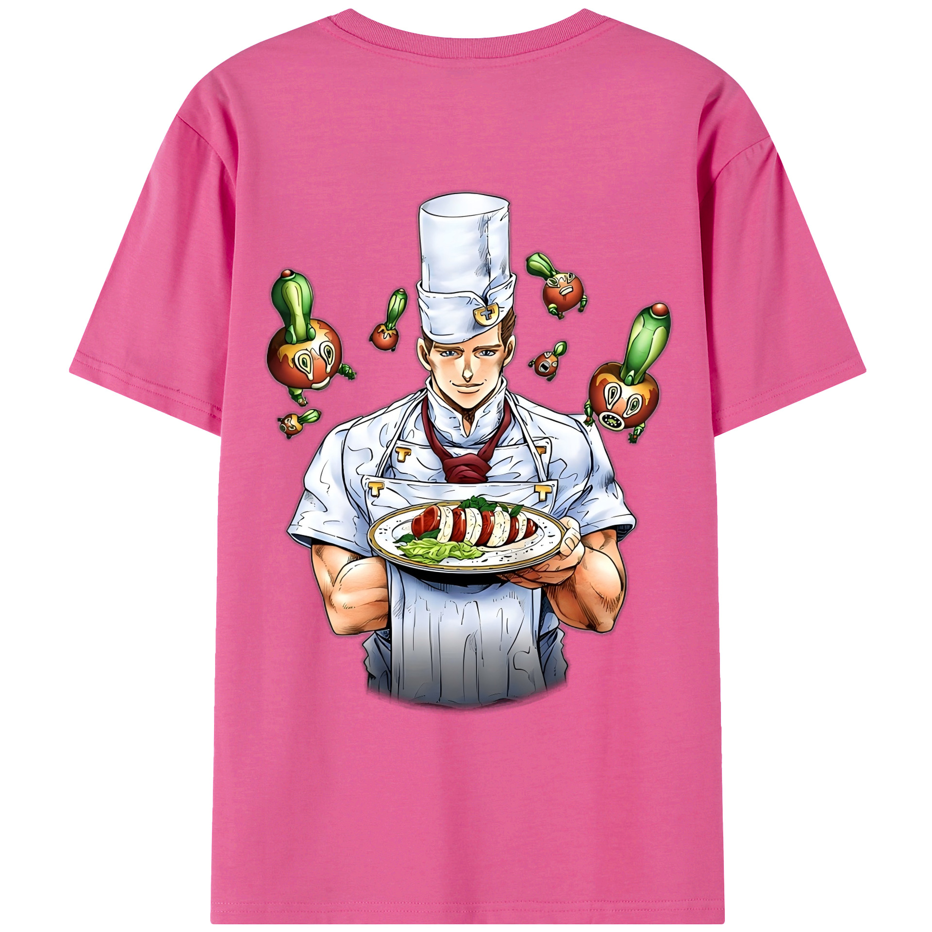 （画像用） ジョジョの奇妙な冒険 Tonio Trussardi JoJo's Bizarre Adventure トニオ?トラッサルディ レディース半袖Tシャツ(バックプリント)