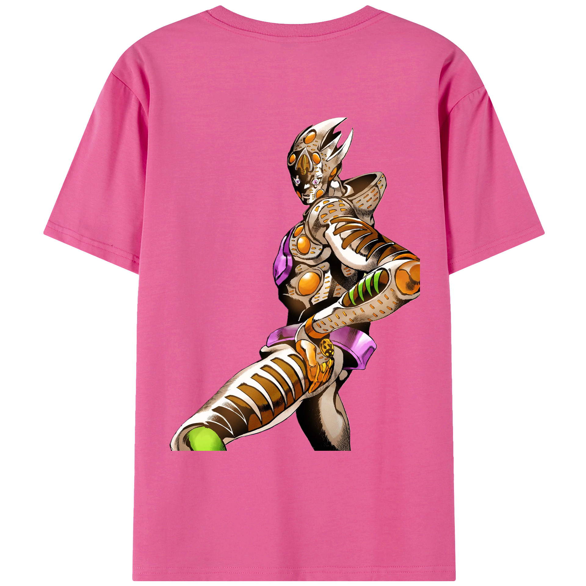 （画像用） ジョジョの奇妙な冒険 ジョルノ?ジョバァーナ JoJo's Bizarre Adventure Giorno Giovanna レディース半袖Tシャツ(バックプリント)