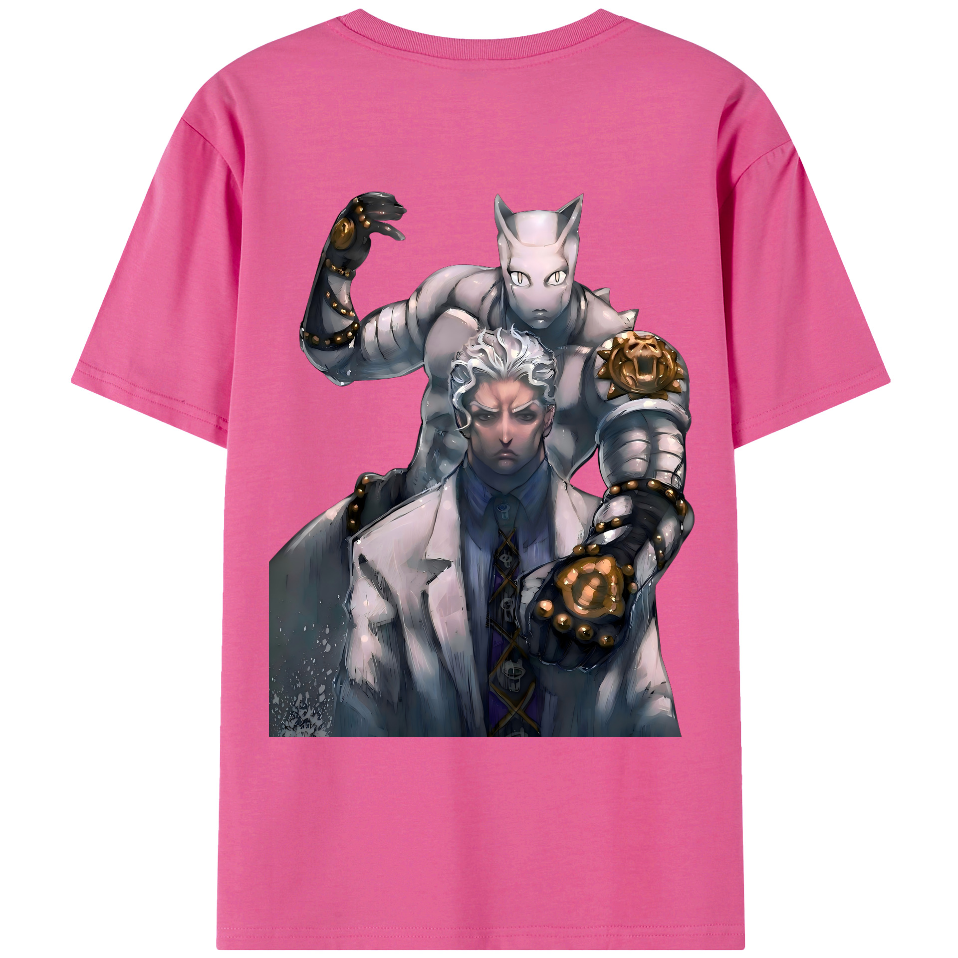 （画像用） ジョジョの奇妙な冒険 きら よしかげ JoJo's Bizarre Adventure Kira Yoshikage レディース半袖Tシャツ(バックプリント)