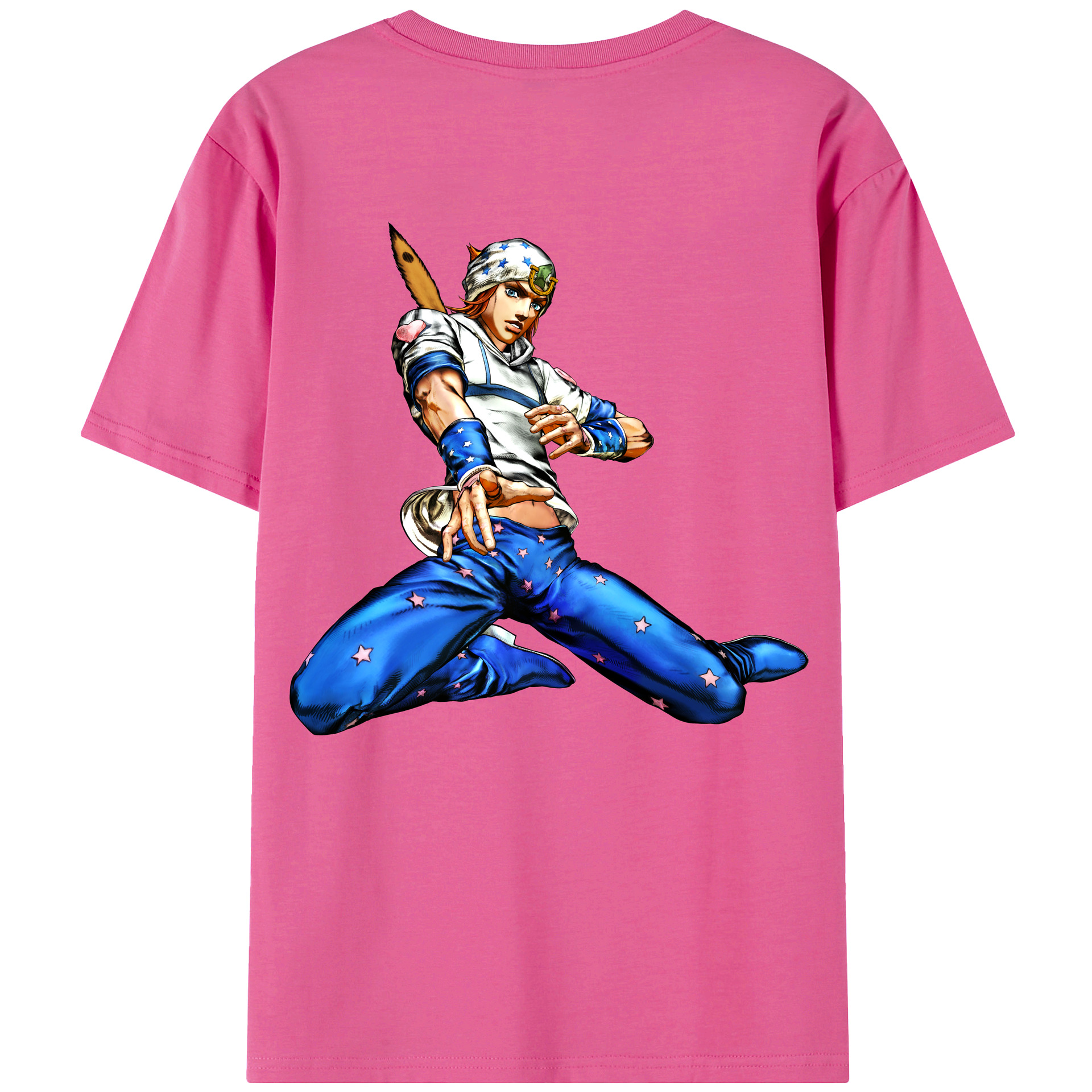 （画像用） ジョジョの奇妙な冒険 ジョナサン?ジョースター JoJo's Bizarre Adventure Jonathan Joestar レディース半袖Tシャツ(バックプリント)