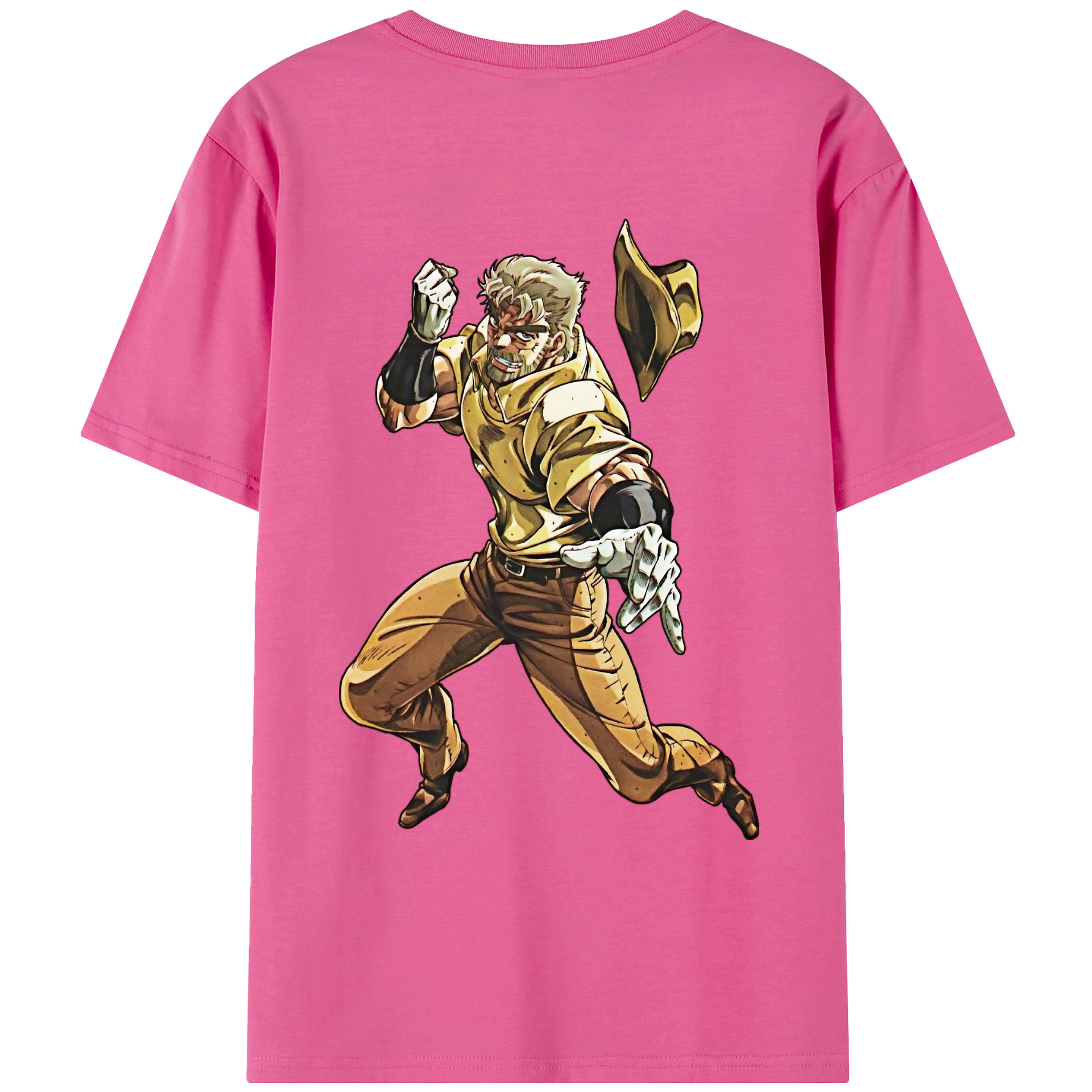 （画像用） ジョジョの奇妙な冒険 ジョセフ?ジョースター JoJo's Bizarre Adventure Joseph Joestar レディース半袖Tシャツ(バックプリント)