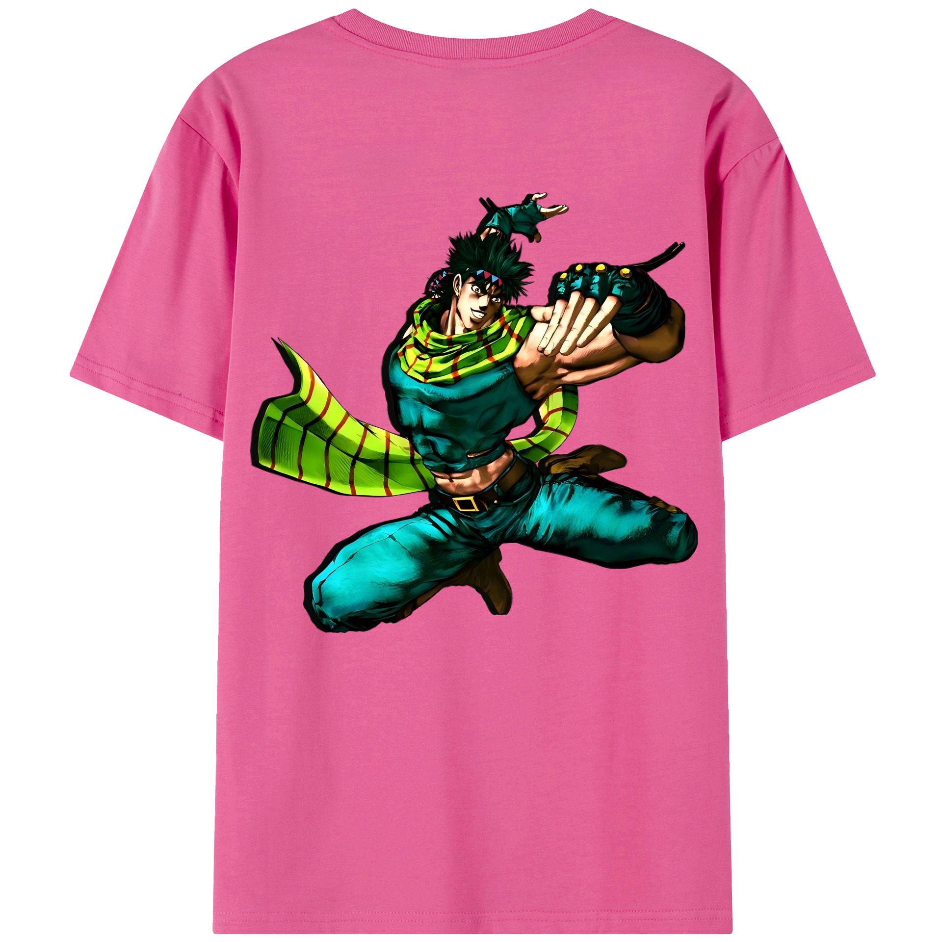 （画像用） ジョジョの奇妙な冒険 ジョセフ?ジョースター JoJo's Bizarre Adventure Joseph Joestar レディース半袖Tシャツ(バックプリント)