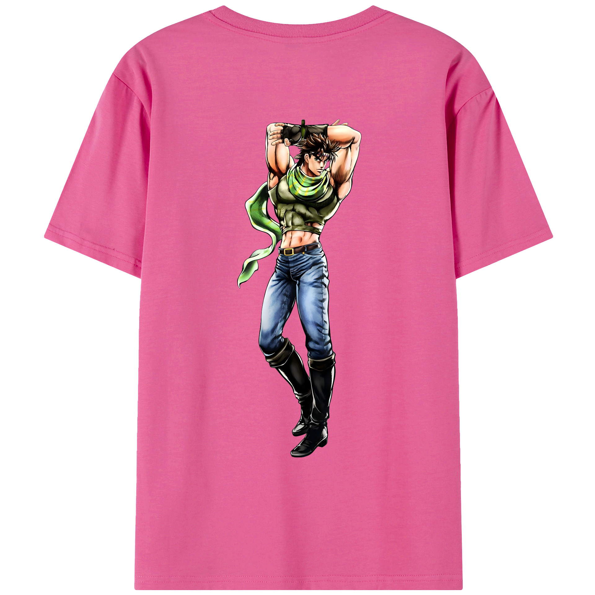 （画像用） ジョジョの奇妙な冒険 ジョセフ?ジョースター JoJo's Bizarre Adventure Joseph Joestar レディース半袖Tシャツ(バックプリント)