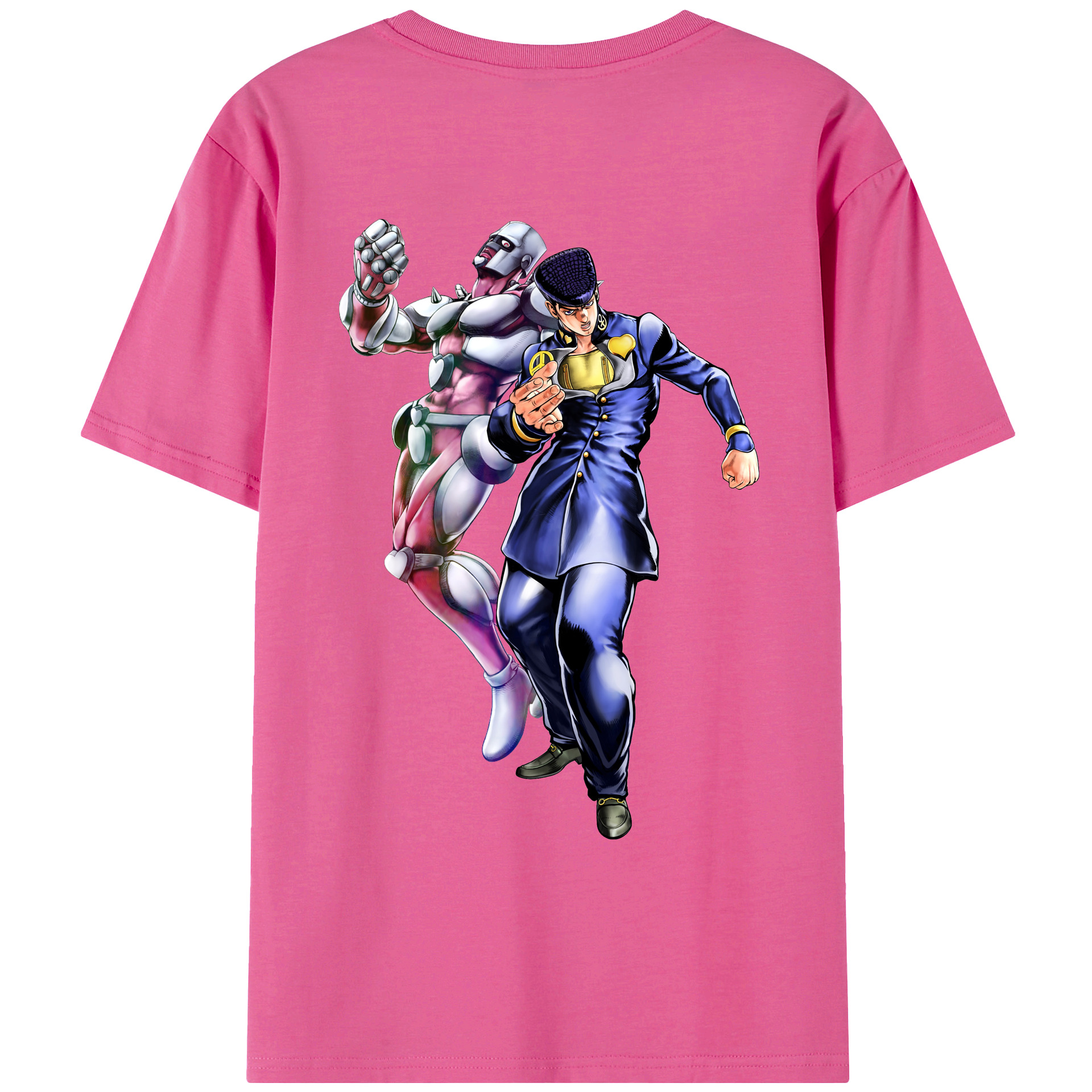 （画像用） ジョジョの奇妙な冒険 ひがしかた じょうすけ JoJo's Bizarre Adventure Higashikata Josuke レディース半袖Tシャツ(バックプリント)