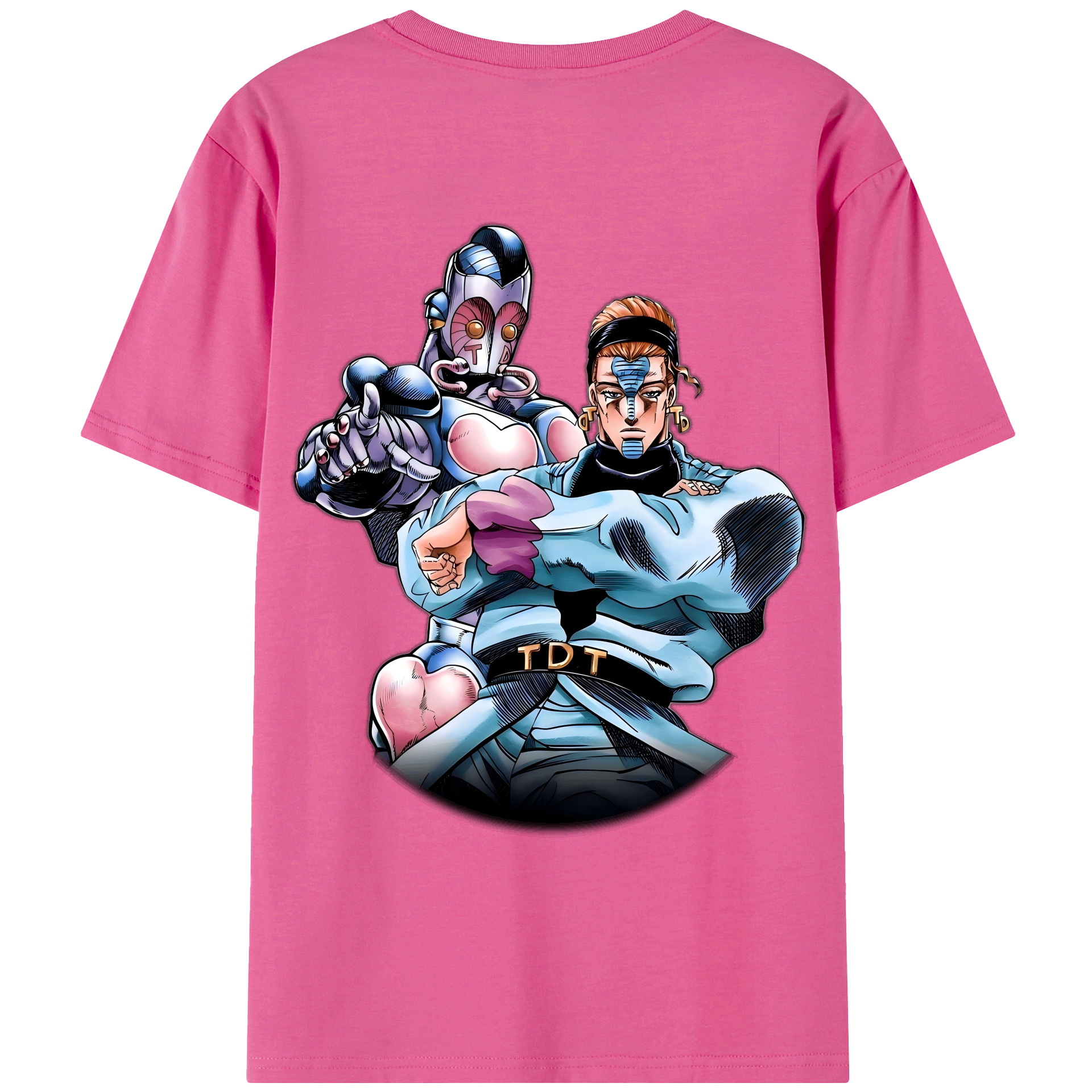 （画像用） ジョジョの奇妙な冒険 ひがしかた じょうすけ JoJo's Bizarre Adventure Higashikata Josuke レディース半袖Tシャツ(バックプリント)
