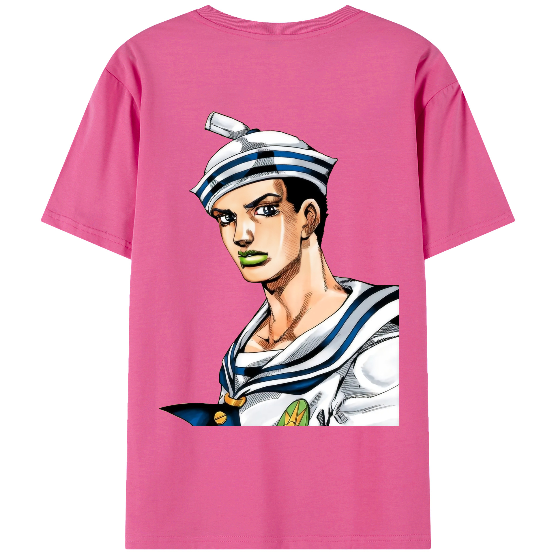 （画像用） ジョジョの奇妙な冒険 東方定助 JoJo's Bizarre Adventure Higashikata Josuke レディース半袖Tシャツ(バックプリント)
