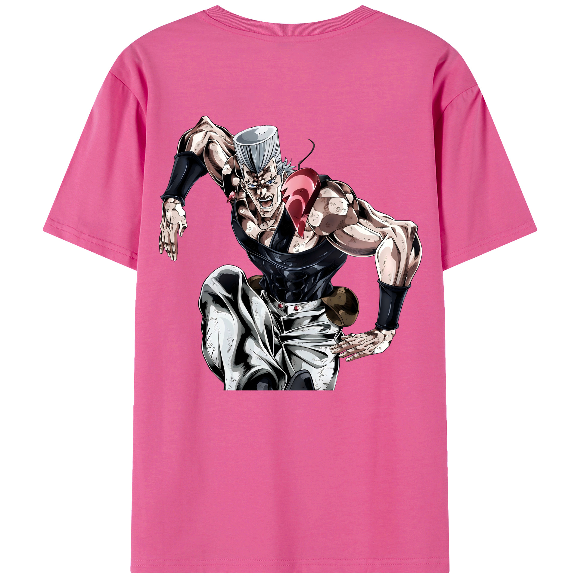 （画像用） ジョジョの奇妙な冒険 ジャン＝ピエール?ポルナレフ JoJo's Bizarre Adventure Jan Pierre Polnareff レディース半袖Tシャツ(バックプリント)