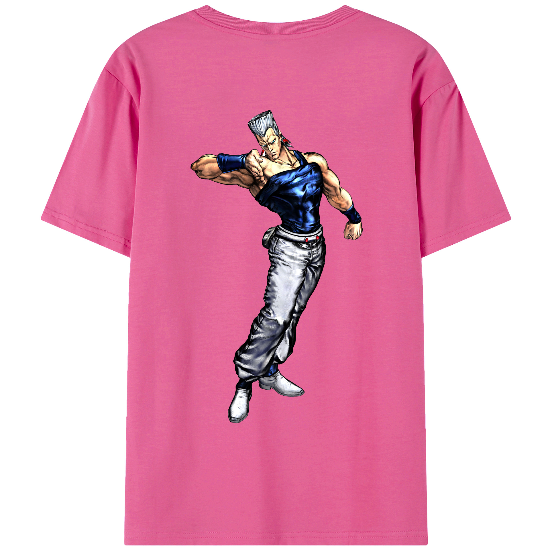 （画像用） ジョジョの奇妙な冒険 ジャン＝ピエール?ポルナレフ JoJo's Bizarre Adventure Jan Pierre Polnareff レディース半袖Tシャツ(バックプリント)
