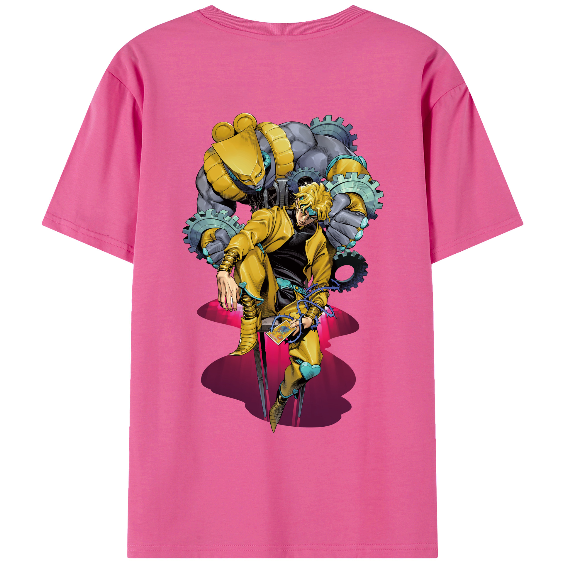 （画像用） ジョジョの奇妙な冒険 ディオ?ブランドー JoJo's Bizarre Adventure Dio Brando レディース半袖Tシャツ(バックプリント)