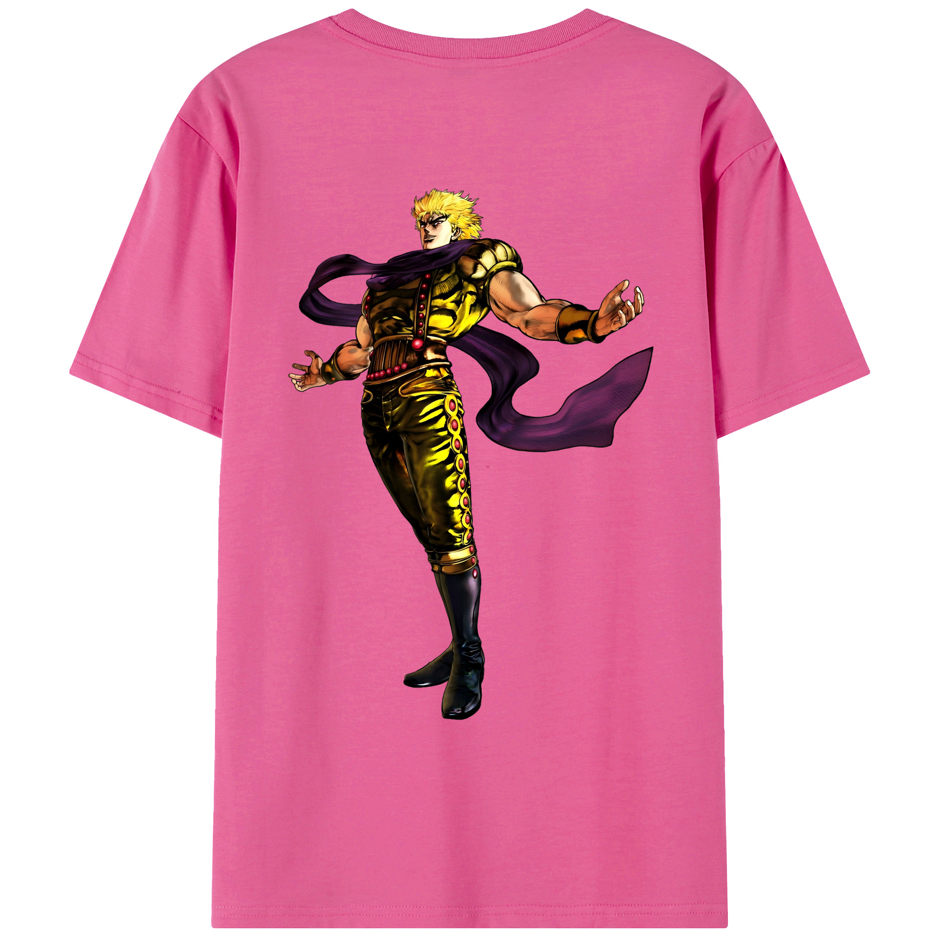 （画像用） ジョジョの奇妙な冒険 ディオ?ブランドー JoJo's Bizarre Adventure Dio Brando レディース半袖Tシャツ(バックプリント)