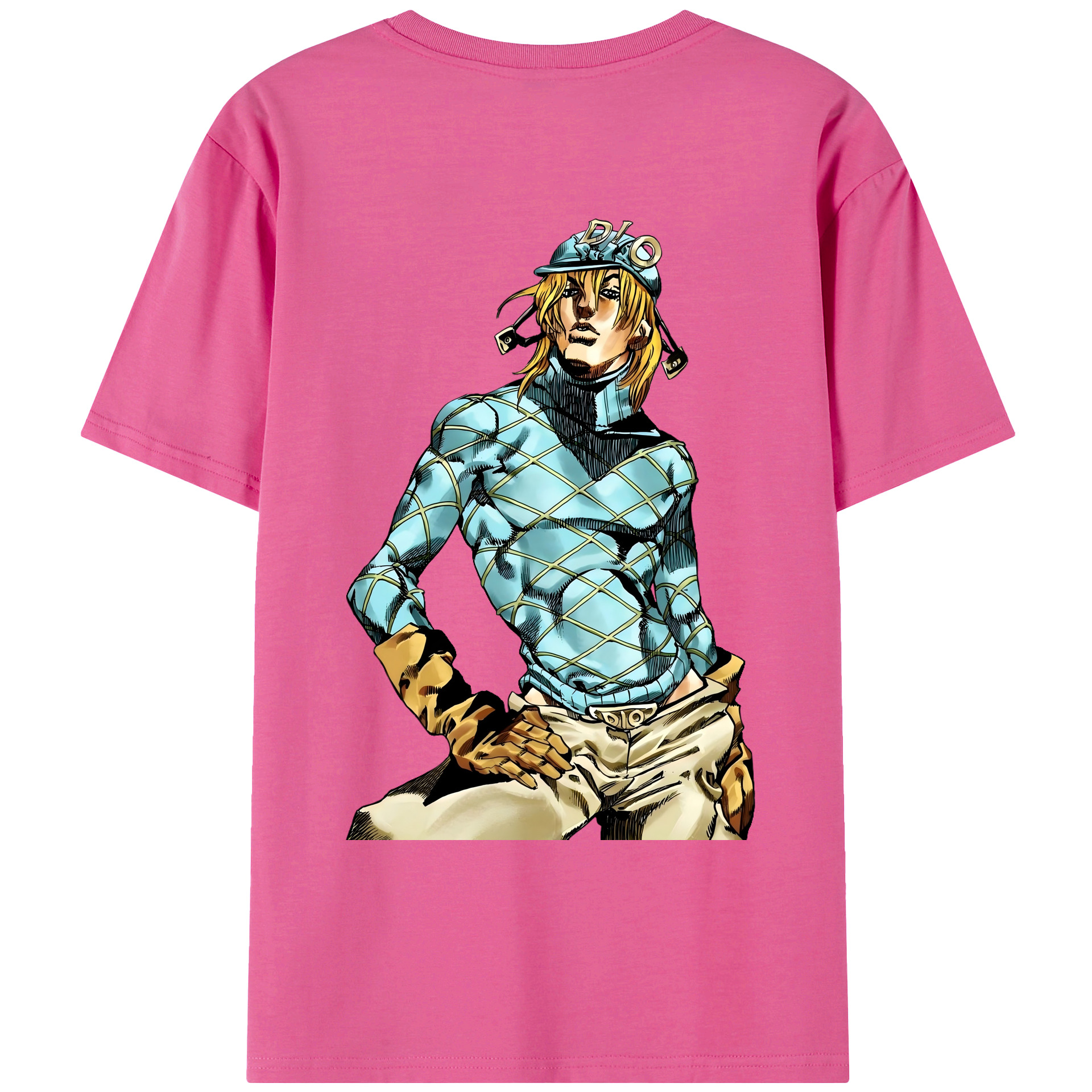 （画像用） ジョジョの奇妙な冒険 ディオ?ブランドー JoJo's Bizarre Adventure Dio Brando レディース半袖Tシャツ(バックプリント)