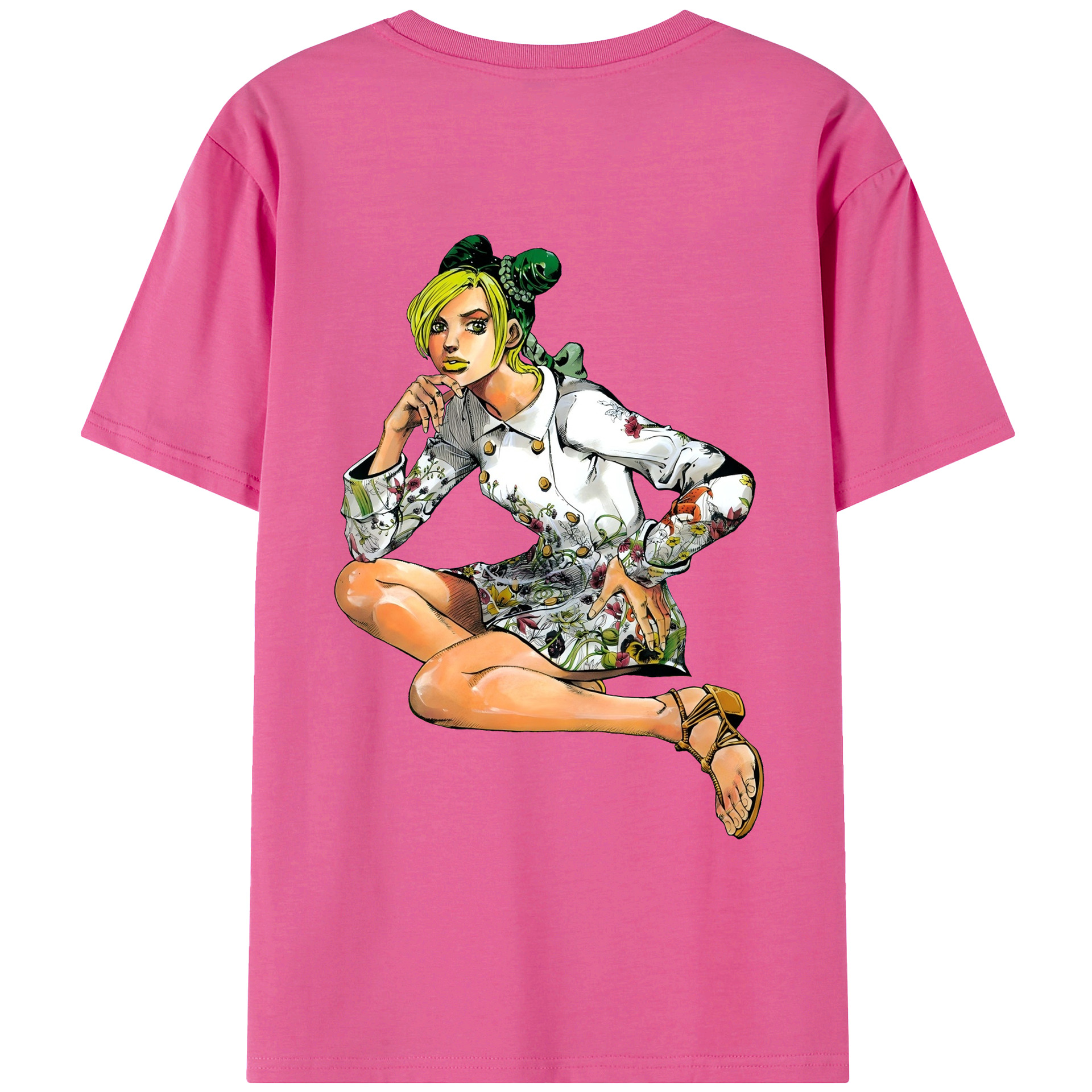 （画像用） "ジョジョの奇妙な冒険 くうじょう ジョリーン JoJo's Bizarre Adventure Jolyne Cujoh " レディース半袖Tシャツ(バックプリント)
