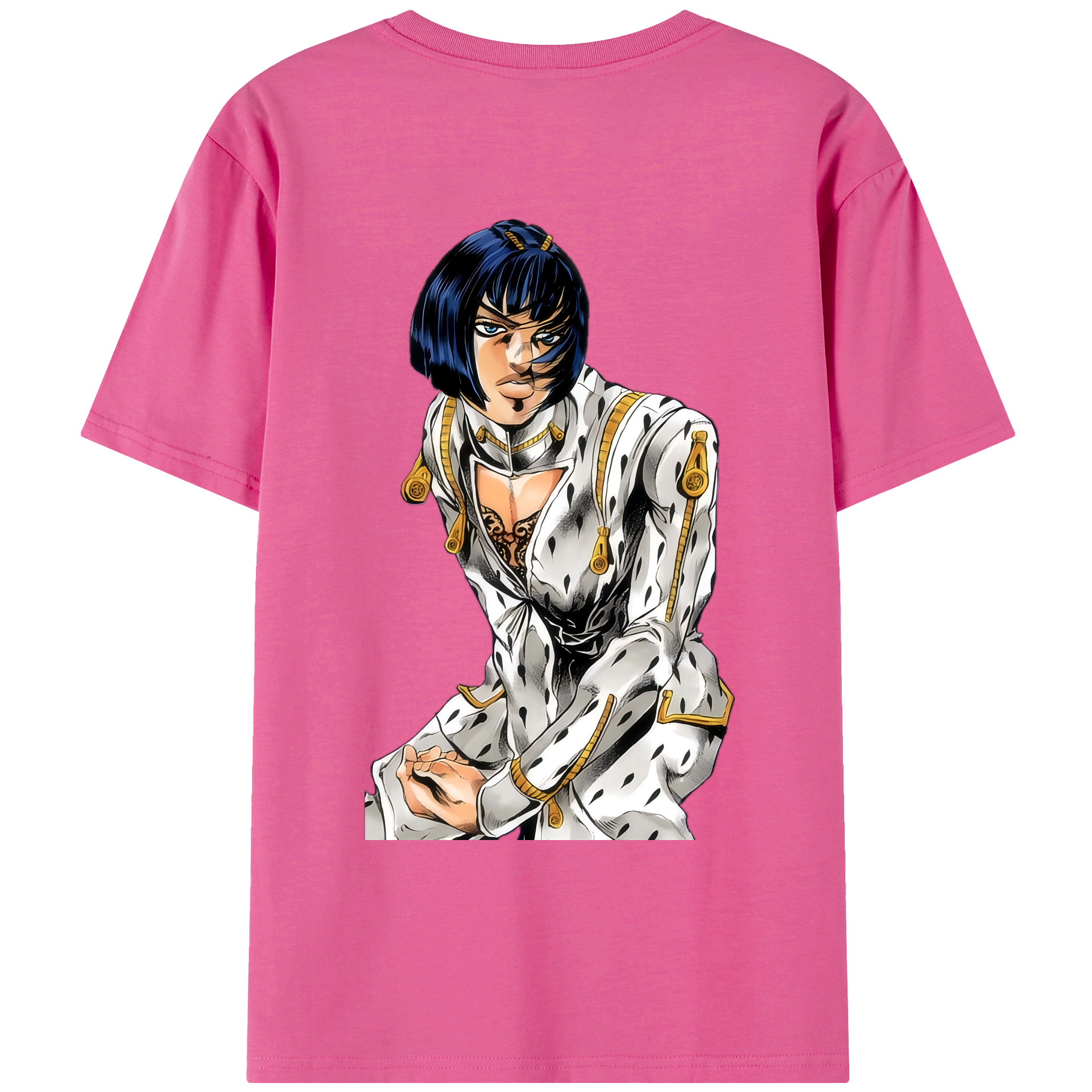 （画像用） ジョジョの奇妙な冒険 ブローノ?ブチャラティ JoJo's Bizarre Adventure Bruno Bucciarati レディース半袖Tシャツ(バックプリント)