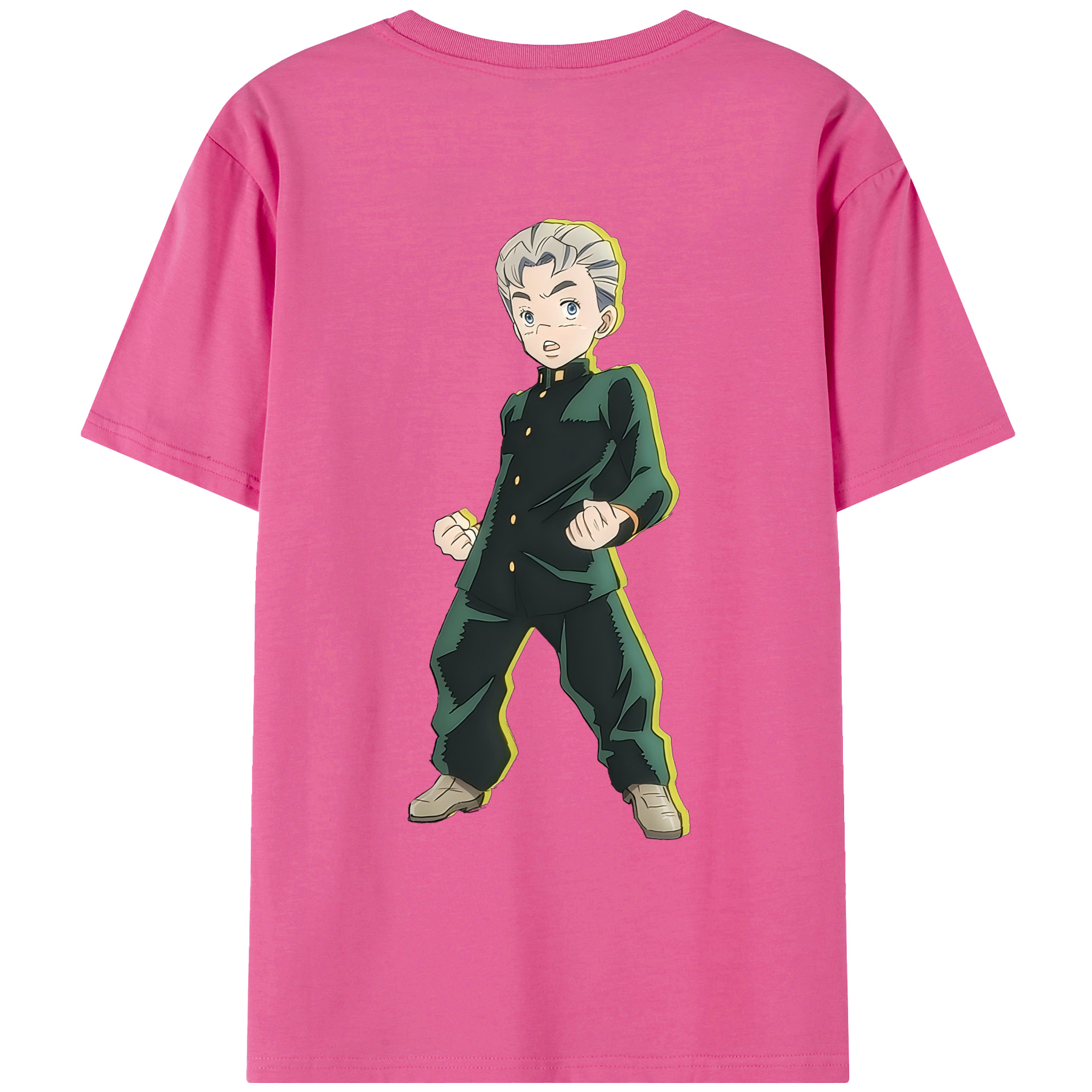 （画像用） ジョジョの奇妙な冒険 広瀨康一 JoJo's Bizarre Adventure Hirose Koichi レディース半袖Tシャツ(バックプリント)