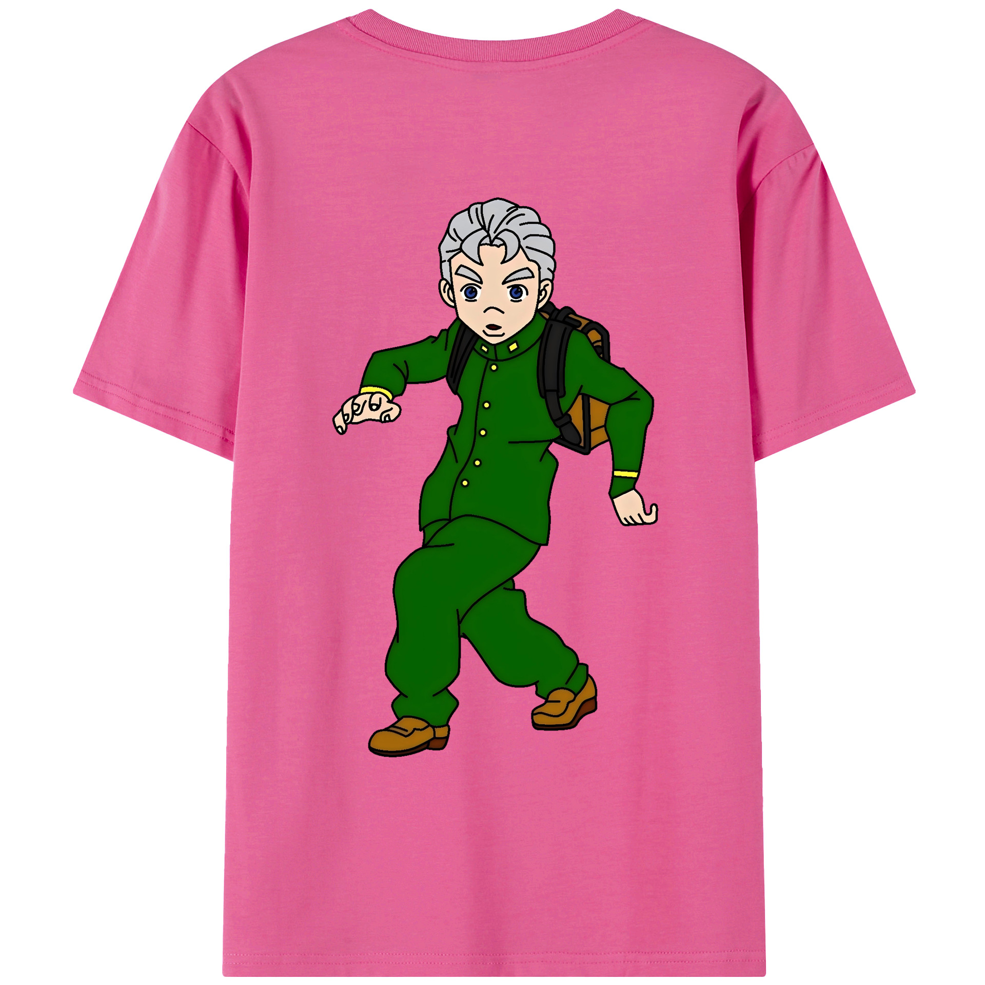 （画像用） ジョジョの奇妙な冒険 広瀨康一 JoJo's Bizarre Adventure Hirose Koichi レディース半袖Tシャツ(バックプリント)