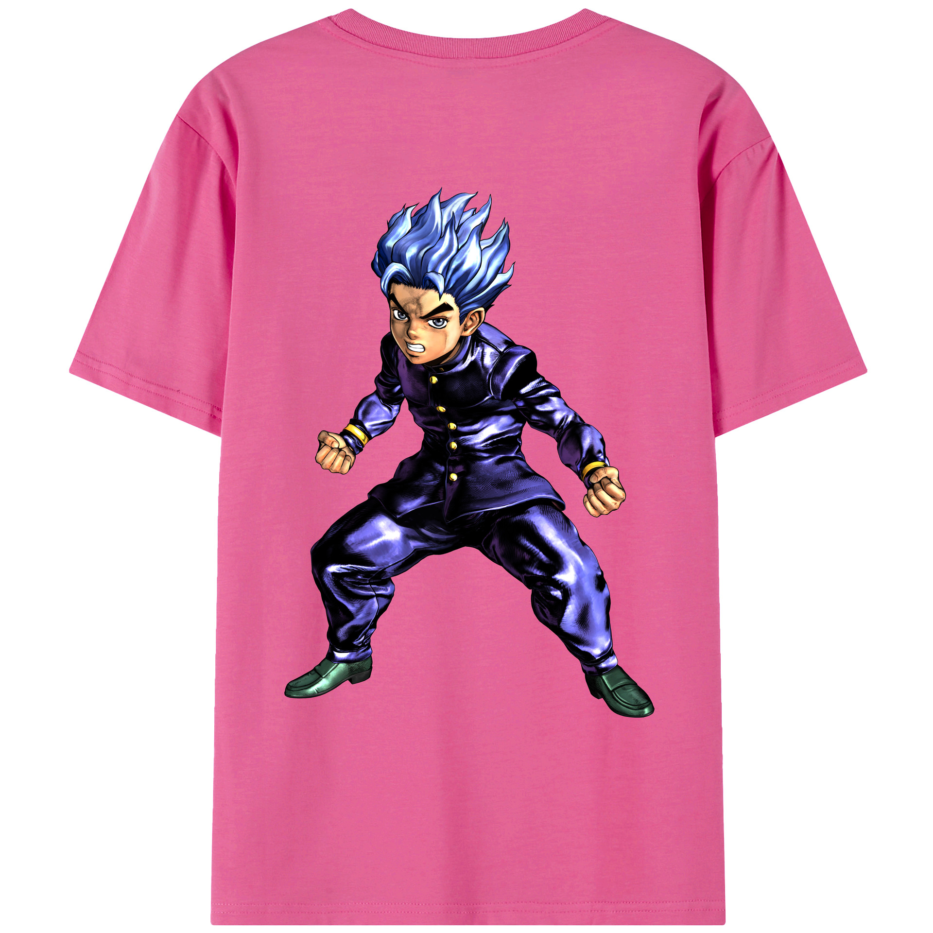 （画像用） ジョジョの奇妙な冒険 広瀨康一 JoJo's Bizarre Adventure Hirose Koichi レディース半袖Tシャツ(バックプリント)