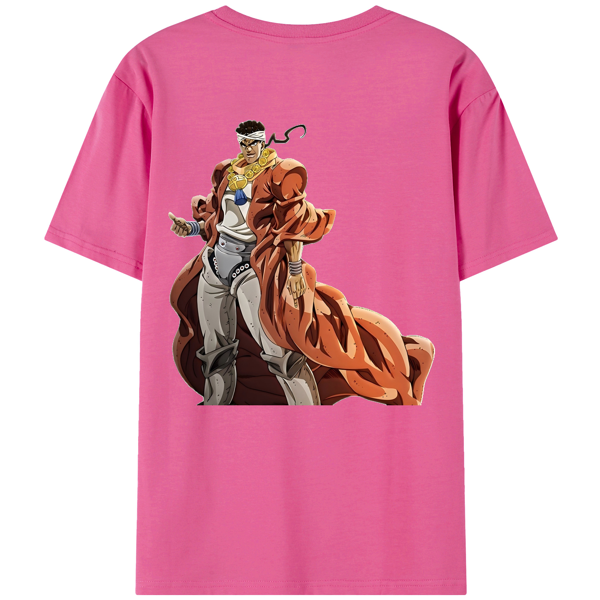 （画像用） ジョジョの奇妙な冒険 ムハンマド?アブドゥル JoJo's Bizarre Adventure Muhammad Avdol レディース半袖Tシャツ(バックプリント)