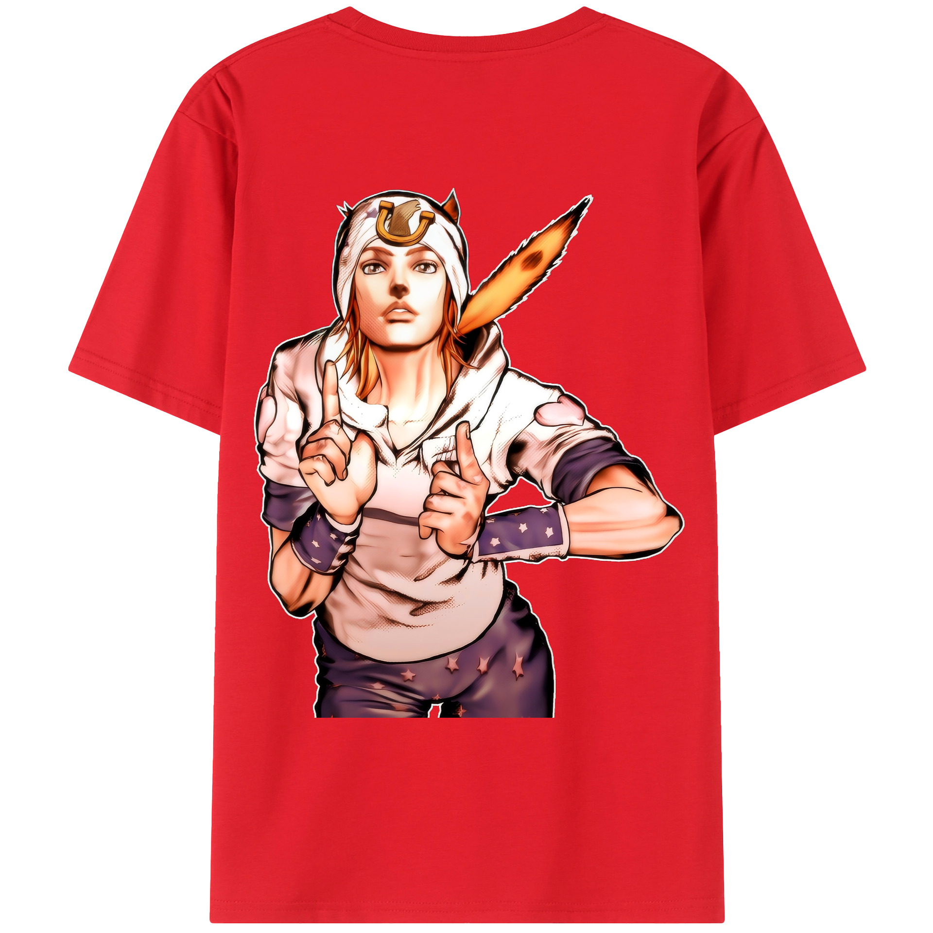 （画像用） ジョジョの奇妙な冒険 ジョナサン?ジョースター JoJo's Bizarre Adventure Jonathan Joestar レディース半袖Tシャツ(バックプリント)