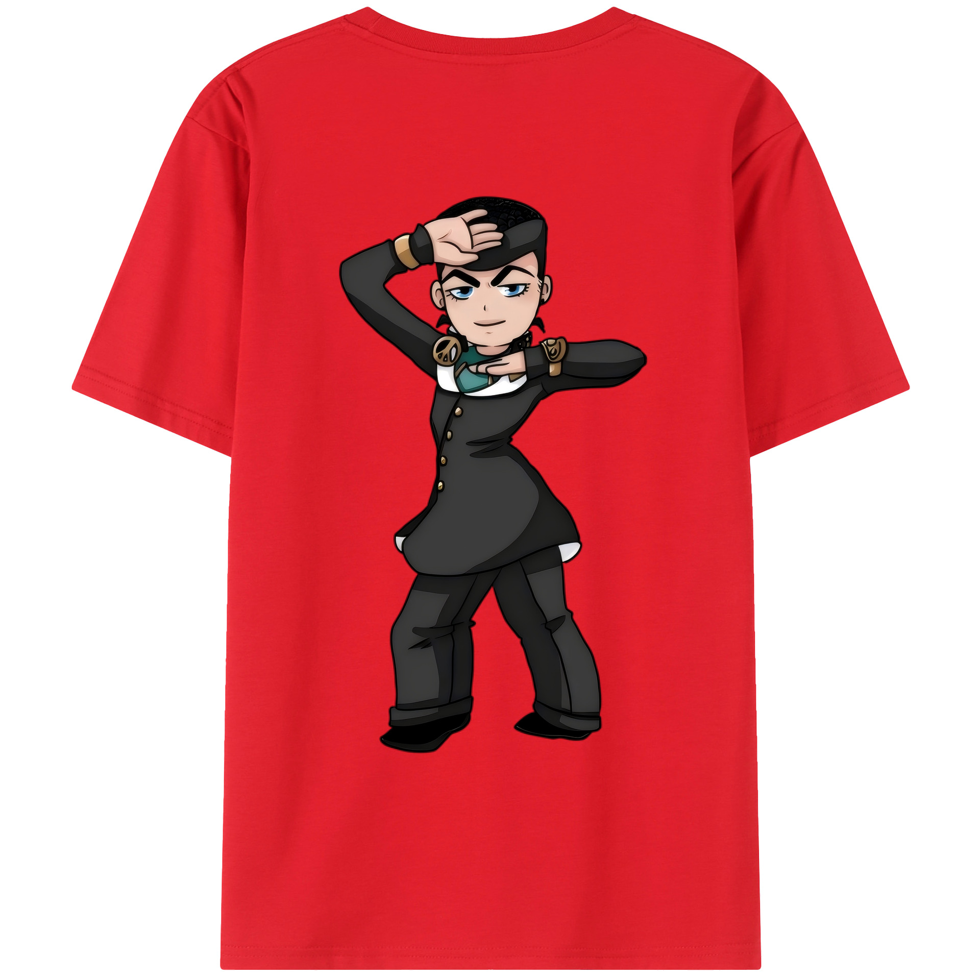 （画像用） ジョジョの奇妙な冒険 ひがしかた じょうすけ JoJo's Bizarre Adventure Higashikata Josuke レディース半袖Tシャツ(バックプリント)