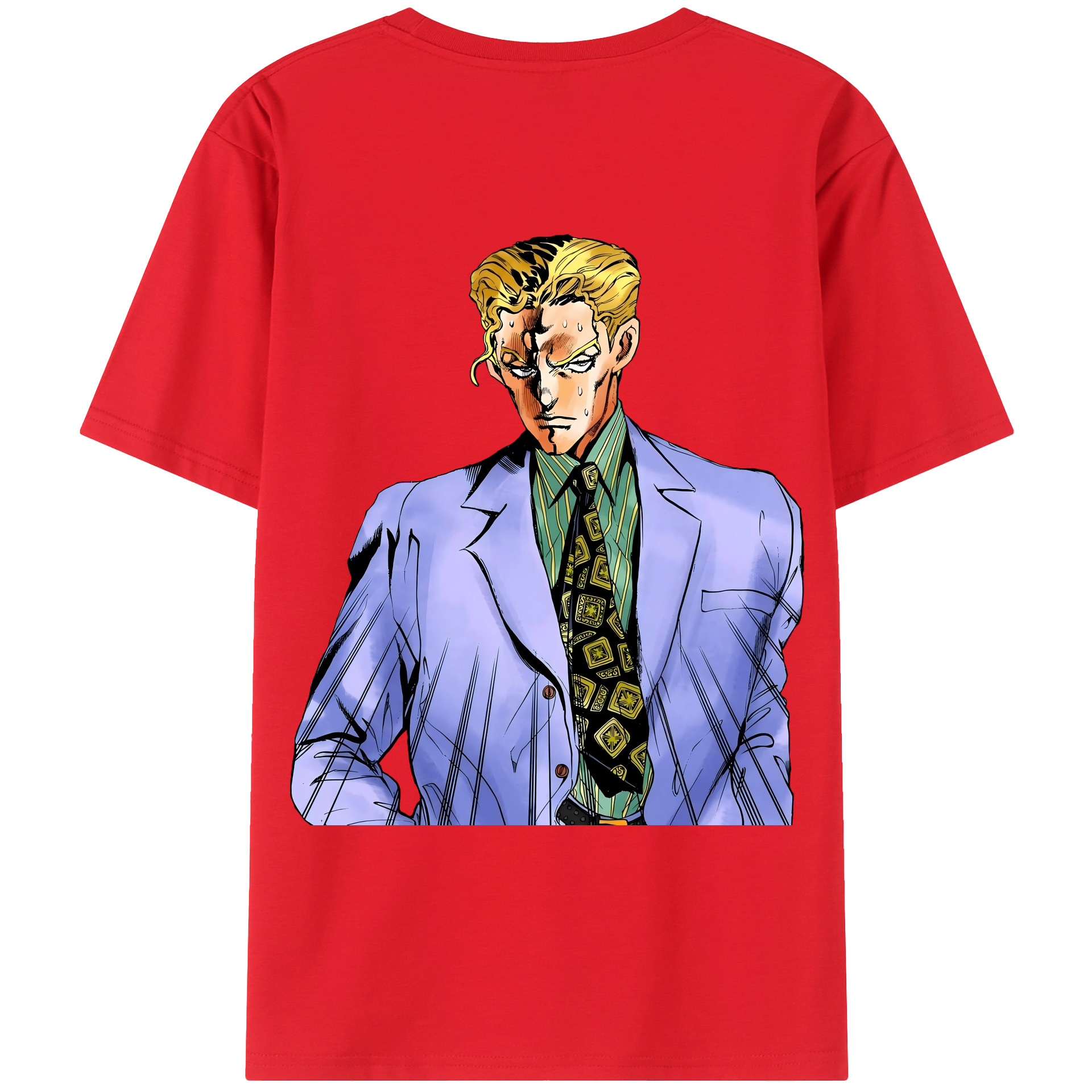 （画像用） ジョジョの奇妙な冒険 きら よしかげ JoJo's Bizarre Adventure Kira Yoshikage レディース半袖Tシャツ(バックプリント)
